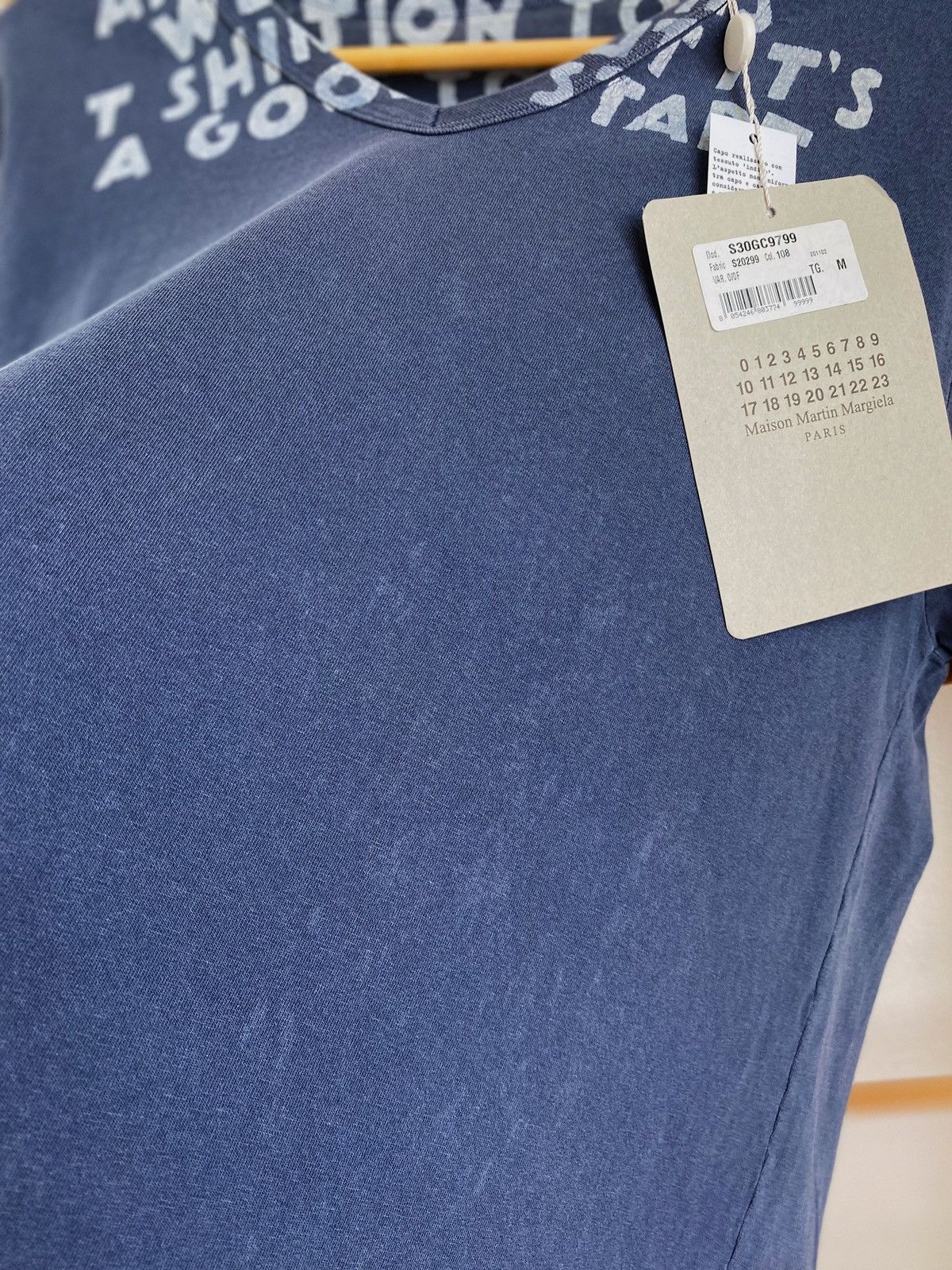 Maison Margiela MAISON MARTIN MARGIELA AIDS garment dyed v- neck t-shirt Size US M / EU 48-50 / 2 - 9 Thumbnail