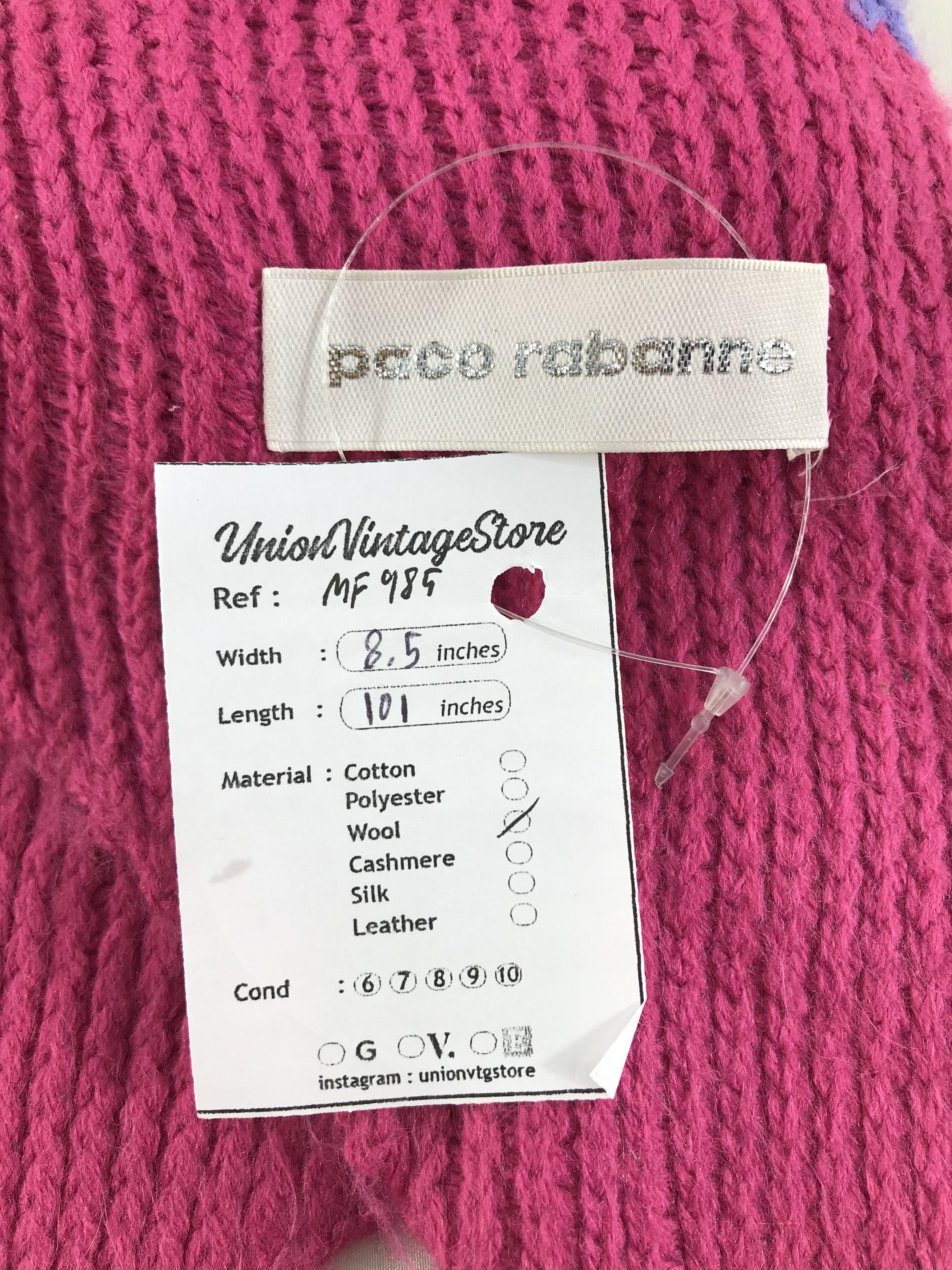 Paco Rabanne Vintage Paco Rabanne Scarf/Muffler/Neckwear MF985 Size ONE SIZE - 4 Thumbnail
