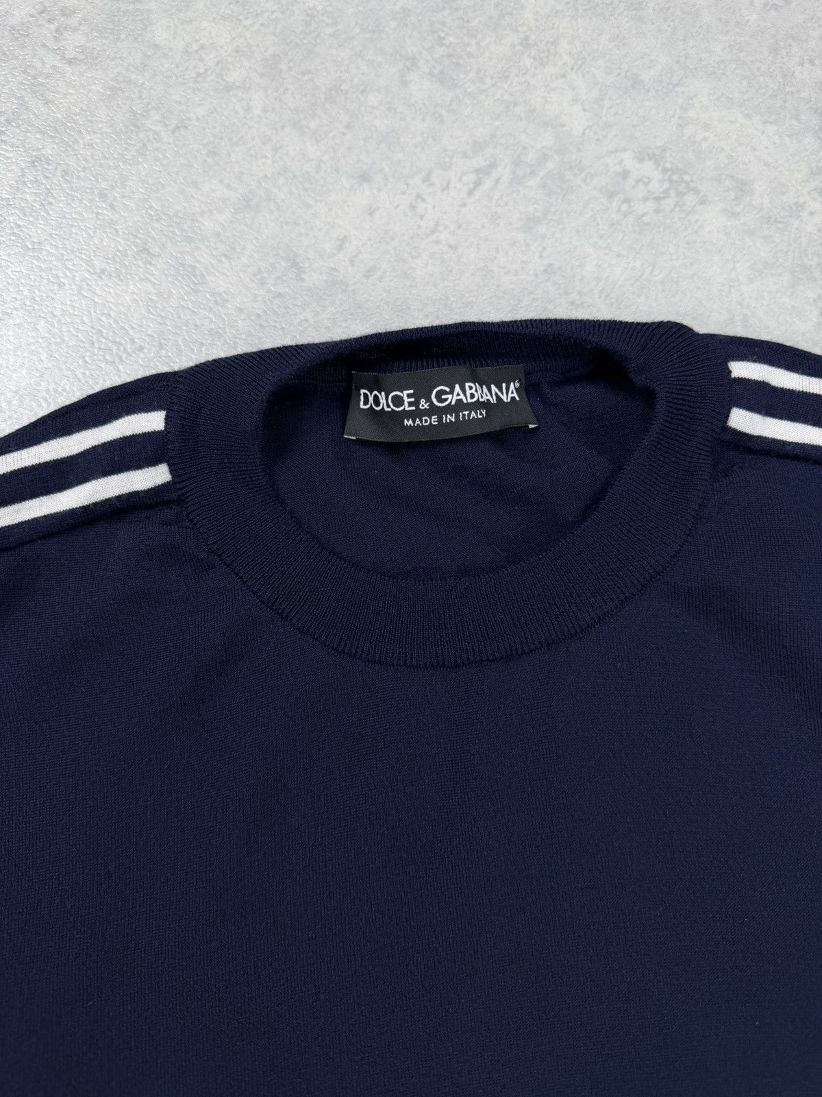 Dolce & Gabbana Dolce & Gabbana Men’s Wool Crewneck Sweater Navy Size 44 Size US S / EU 44-46 / 1 - 6 Thumbnail