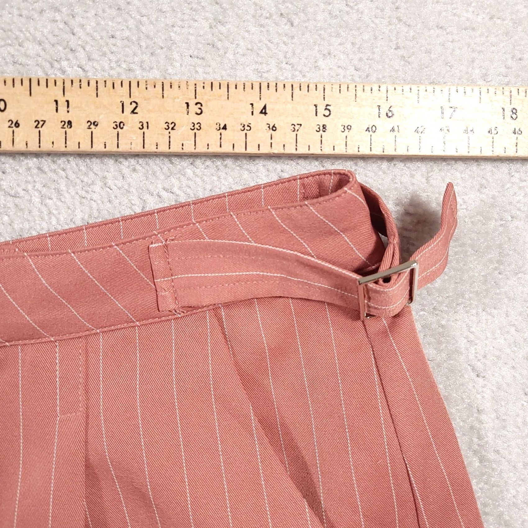 Forever 21 Forever 21 Shorts Women's Large Pink Mauve Pin Stripe Classy 2" Inseam Pleated Size 36" / US 14 / IT 50 - 5 Thumbnail