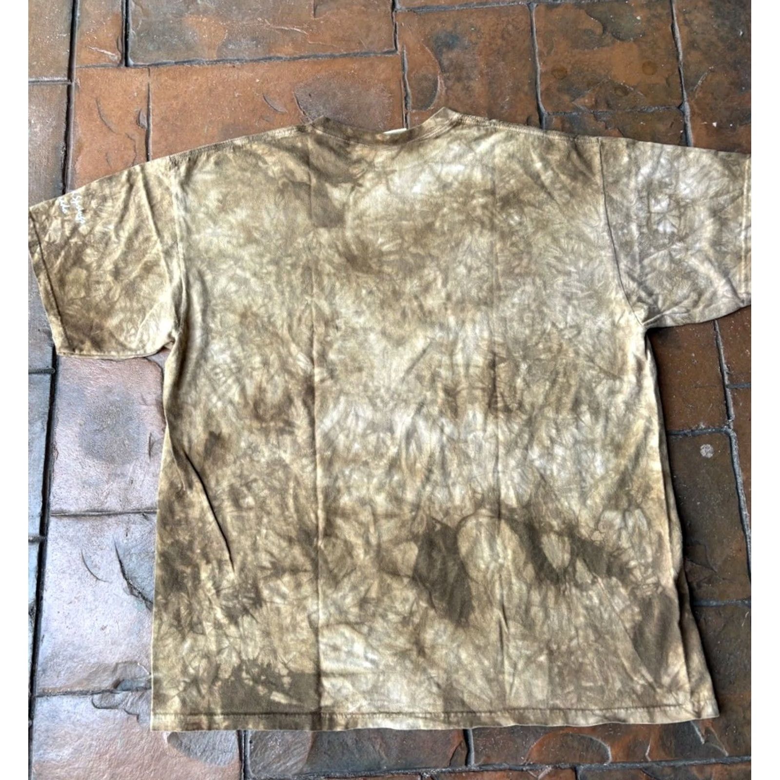 The Mountain VINTAGE The Mountain Ted Blaylock Train Locomotive Tie Dye T-Shirt XL Tan Men Graphic Pattern Crew Neck Short Sleeve 1999 Size US XL / EU 56 / 4 - 3 Thumbnail