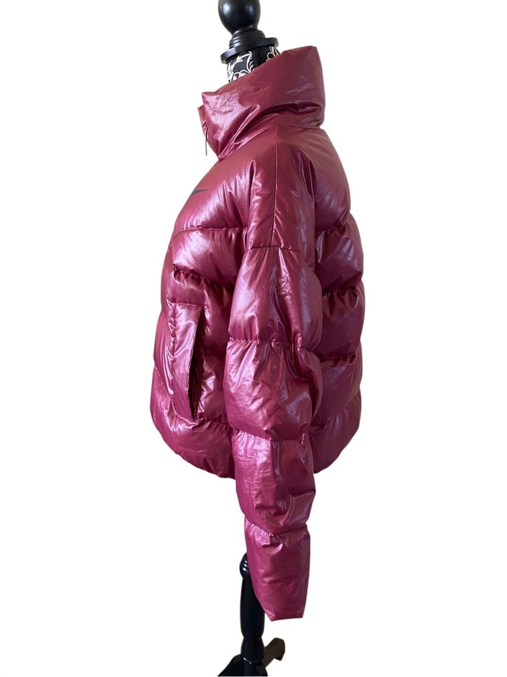 Nike Nike Burgundy Quilted Down Duck Puffer Jacket Water Repel Size S / US 4 / IT 40 - 3 Thumbnail