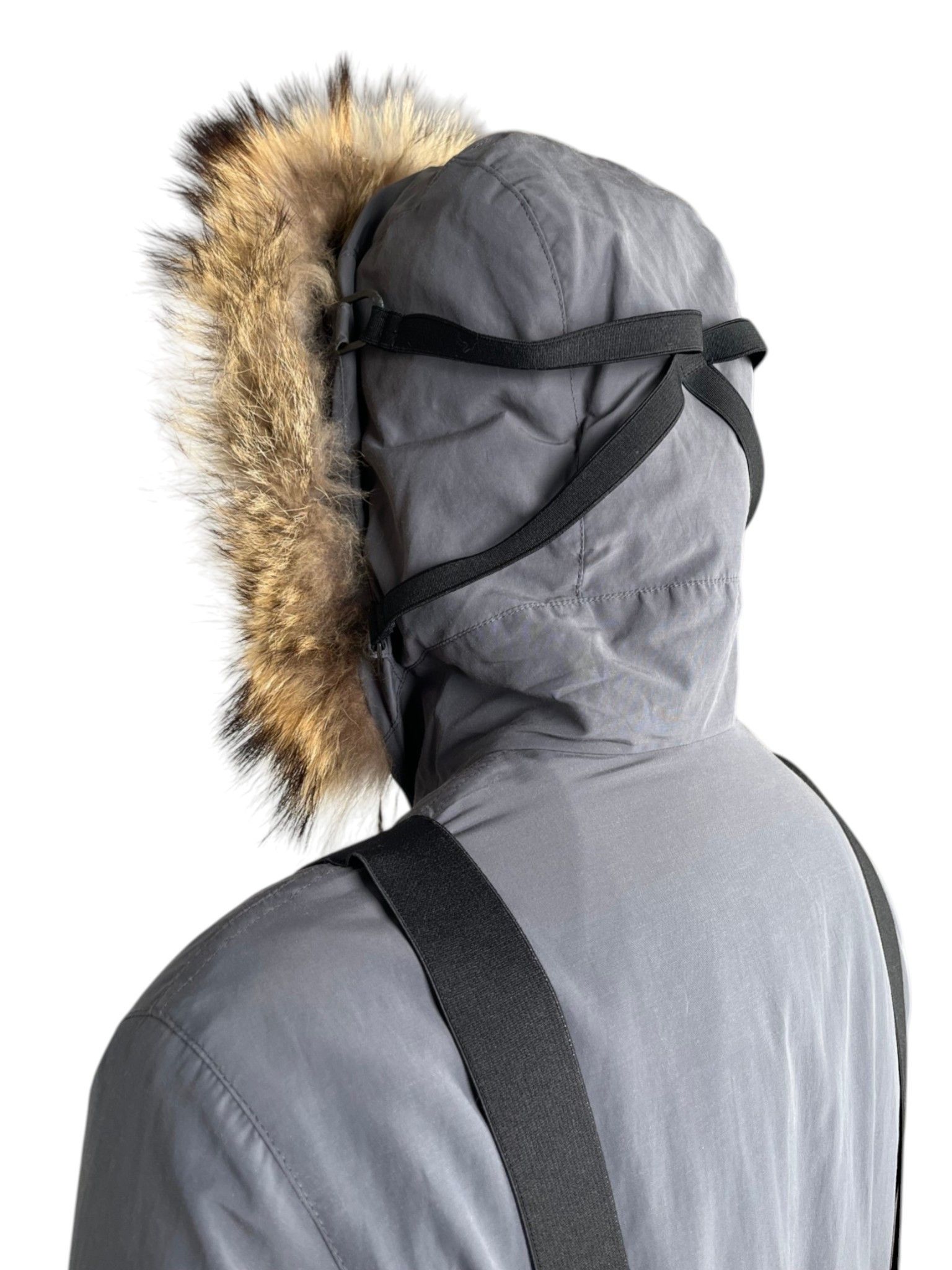 Dolce & Gabbana A/W 2003 Bondage Grey Technical Parka with Fur-Trimmed Hood Size US M / EU 48-50 / 2 - 12 Thumbnail
