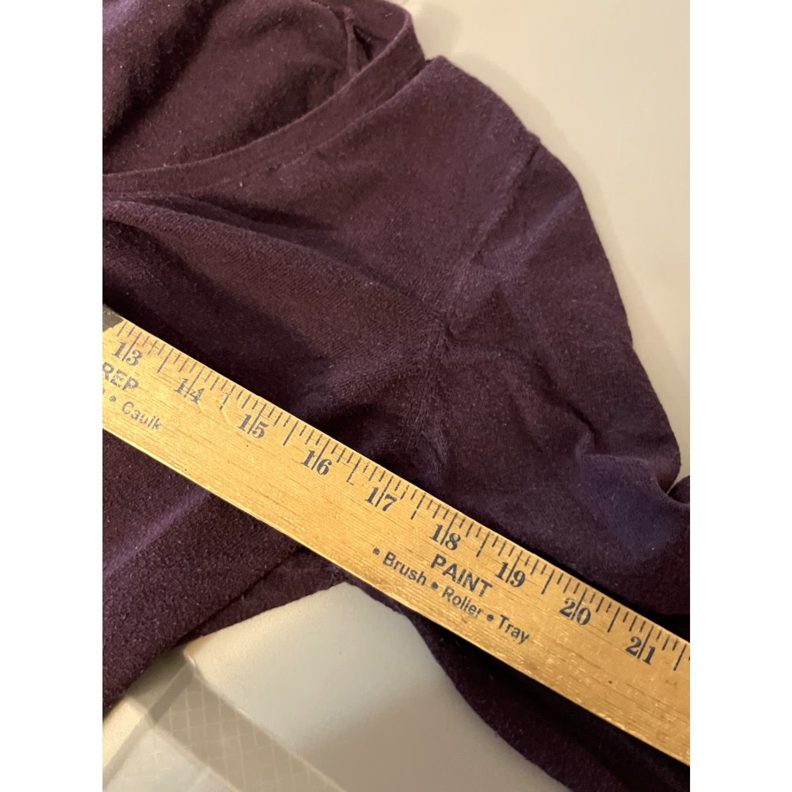 Gap VINTAGE Gap Women's Sweater Solid V-Neck Long Sleeve Size Large Purple Basic Knit Top Size L / US 10 / IT 46 - 5 Thumbnail