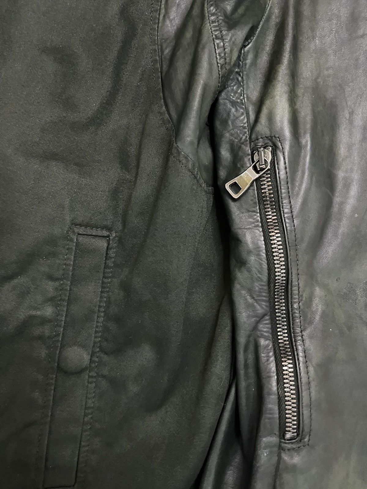 Balmain DECARNIN Balmain SS11 LEATHER AND CANVAS Teddy Jacket RARE Size US M / EU 48-50 / 2 - 7 Thumbnail