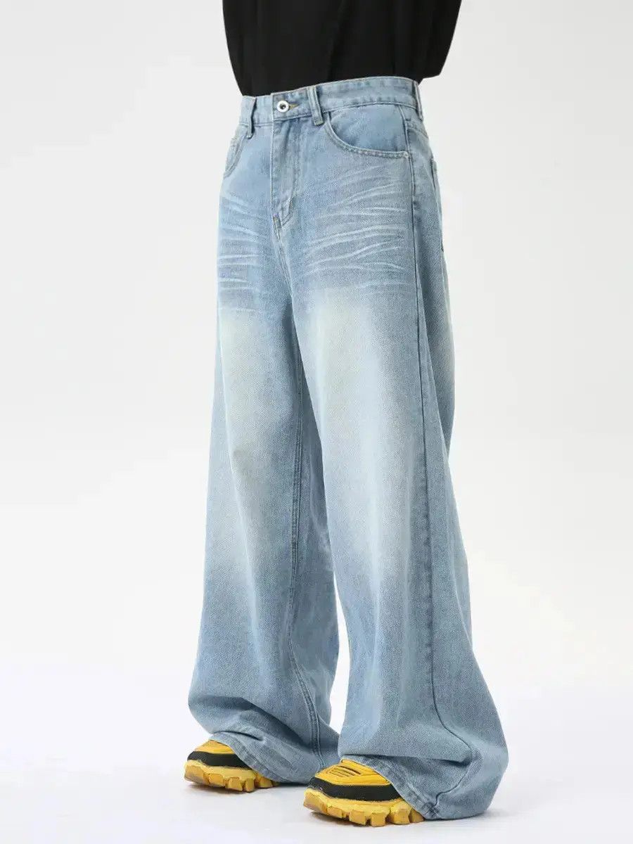 Japanese Brand Retro loose wide leg casual jeans Size US 32 / EU 48 - 1 Thumbnail