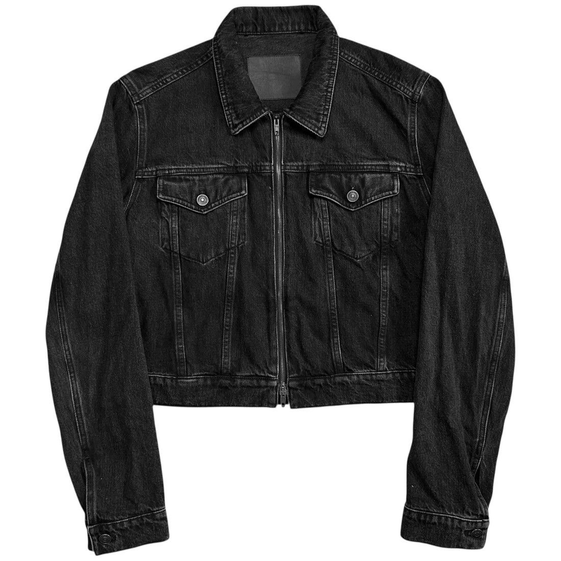 Balenciaga Balenciaga Cropped Zip Denim Jacket - AW16 Size US S / EU 44-46 / 1 - 1 Thumbnail