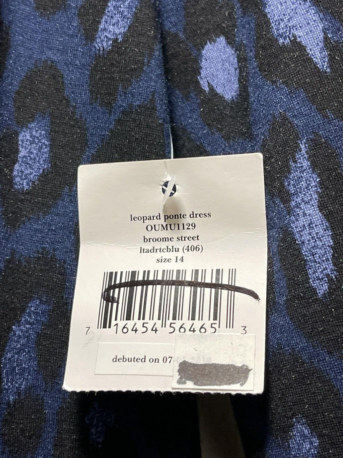 Kate Spade NWT Kate Spade Leopard Ponte Dress Blue/Black Size 14 Size XL / US 12-14 / IT 48-50 - 10 Thumbnail