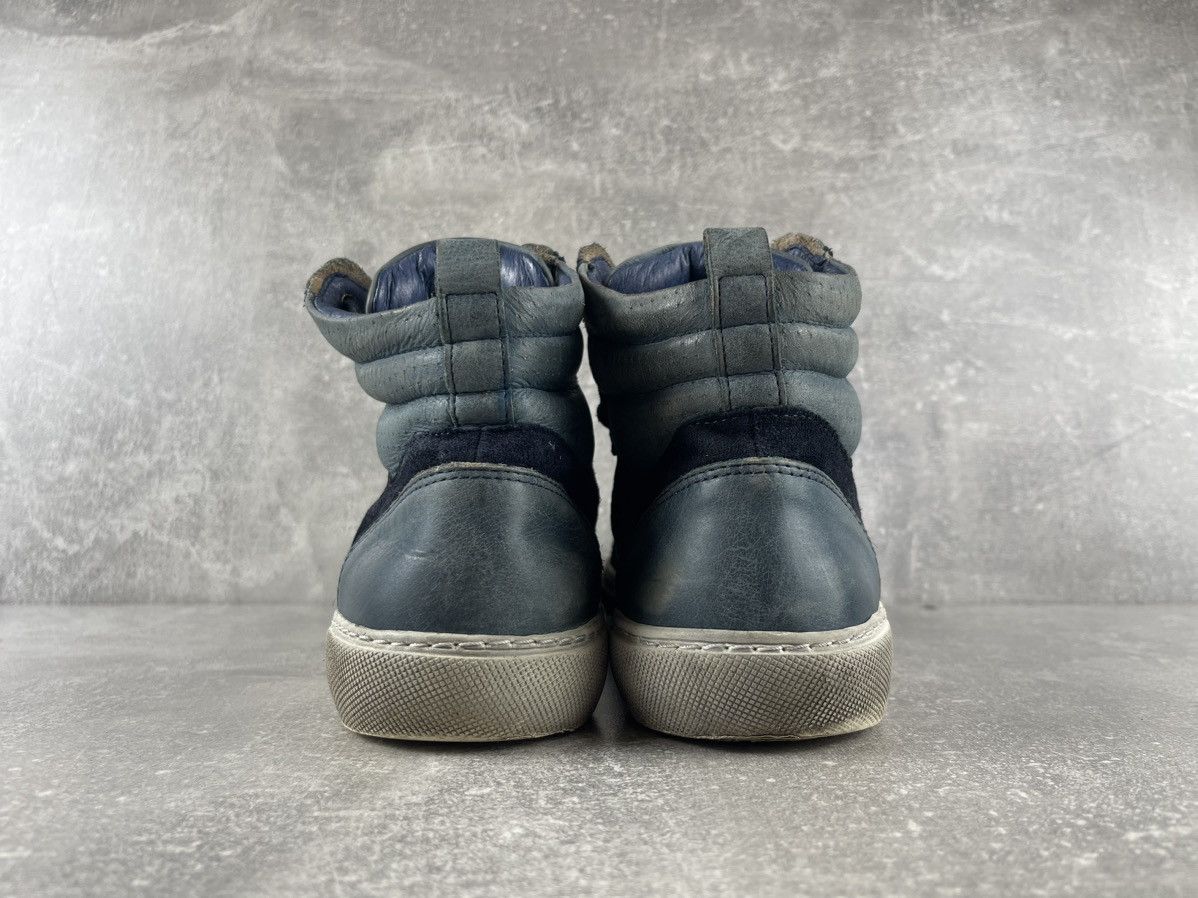 Armani Armani Jeans AJ Y2K Leather Suede High Top Sneakers Blue Size US 9 / EU 42 - 6 Thumbnail