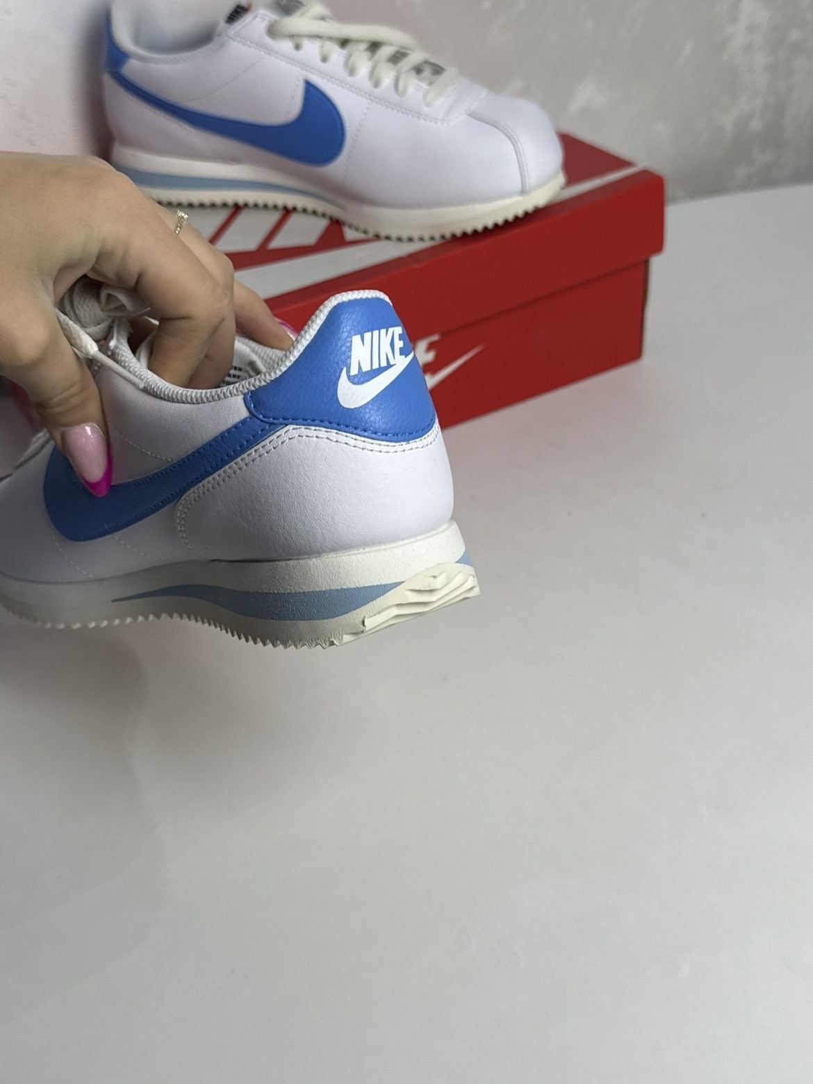Nike White and blue nike cortez dn1791-102 retro vibe y2k style Size US 8 / IT 38 - 3 Thumbnail