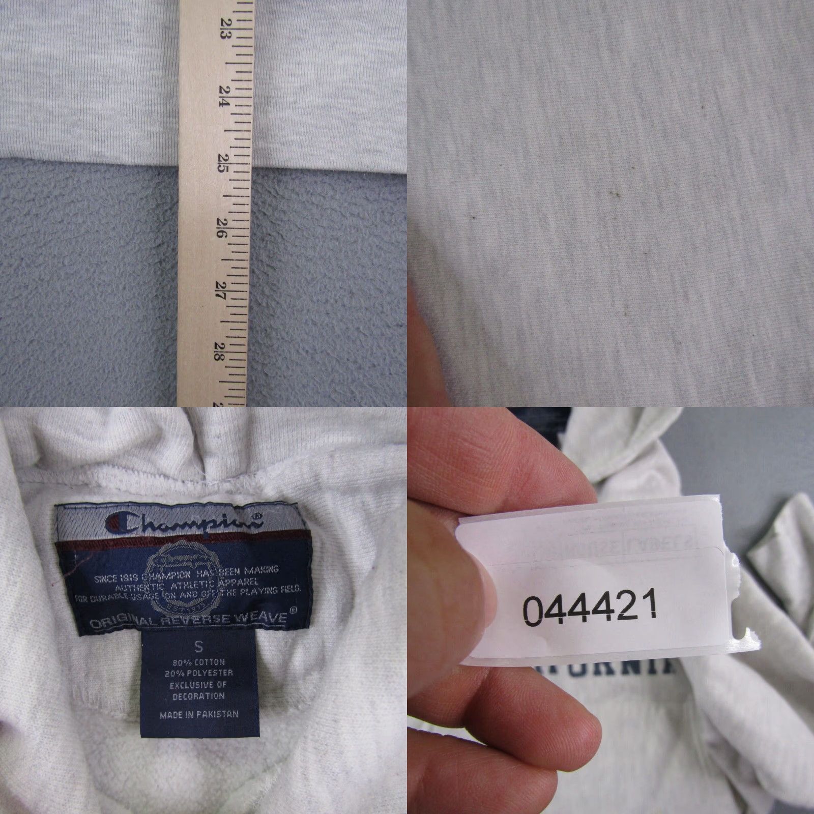 Champion VINTAGE Champion Hoodie Mens Small Gray Reverse Weave Carmel California Pullover Size US S / EU 44-46 / 1 - 8 Thumbnail