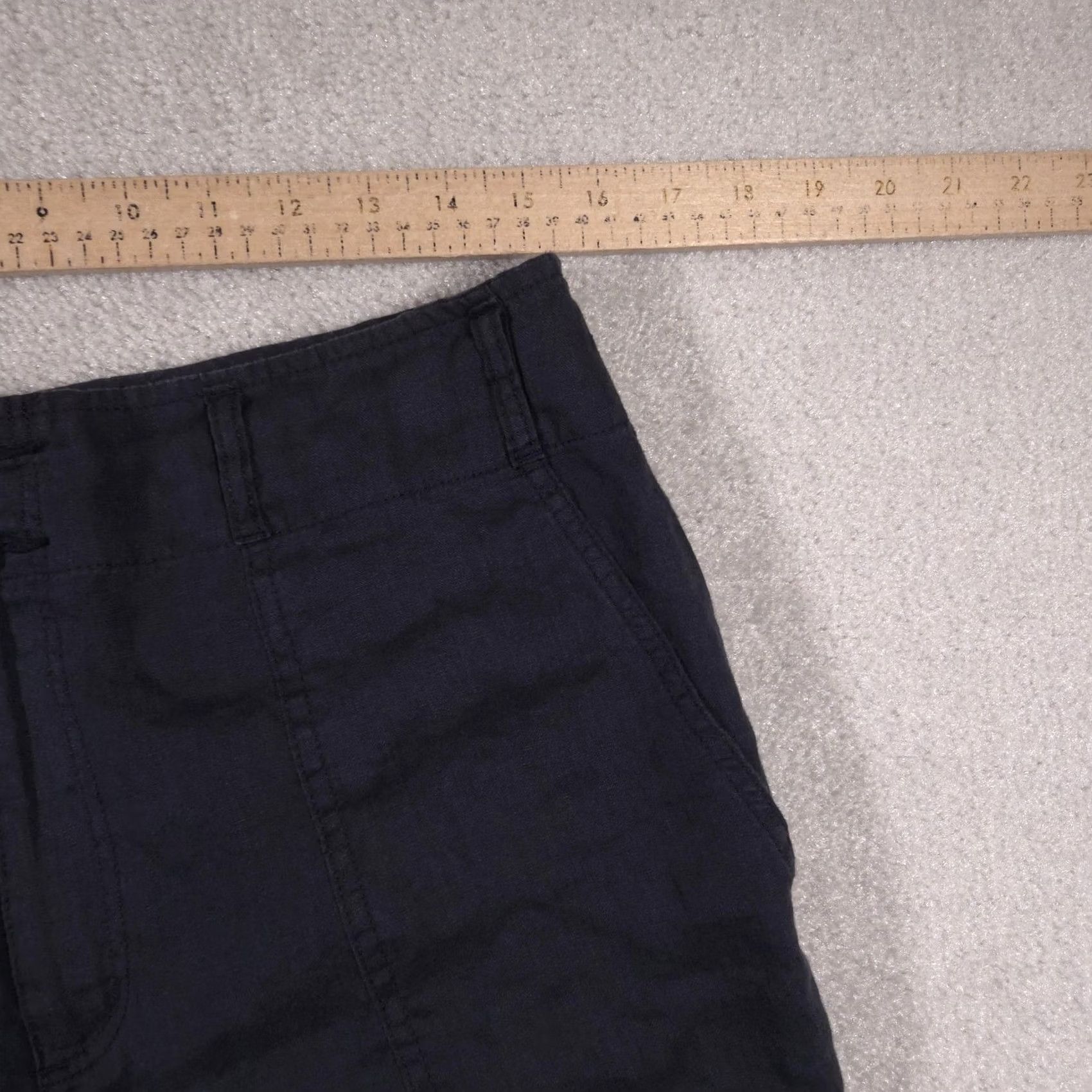 Ralph Lauren Lauren Ralph Lauren Pants Womens 10 Navy Linen High Rise Ankle Tapered Leg Size 32" / US 10 / IT 46 - 6 Thumbnail