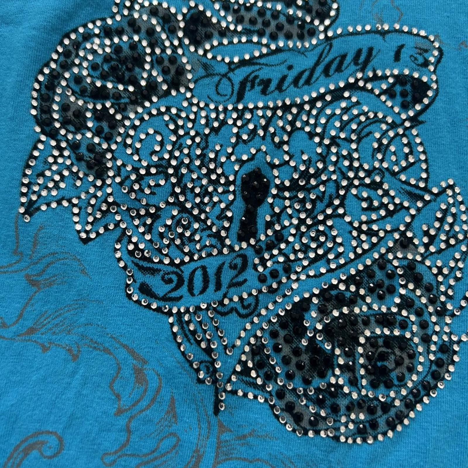 Other Destination 13 Rhinestone Angel Wing Tee — Port Dover 2012 Size XL / US 12-14 / IT 48-50 - 4 Thumbnail