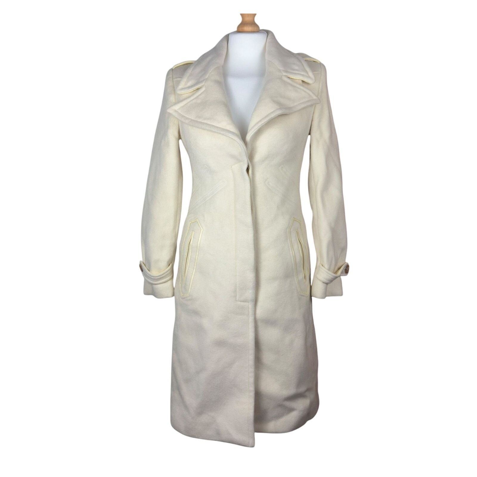 Versace Versace Beige Wool Trench Coat 38 Size XS / US 0-2 / IT 36-38 - 1 Thumbnail