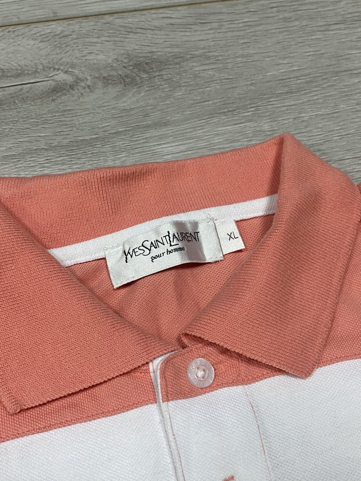 Yves Saint Laurent Yves Saint Laurent vintage striped small logo YSL polo Size US XL / EU 56 / 4 - 3 Thumbnail