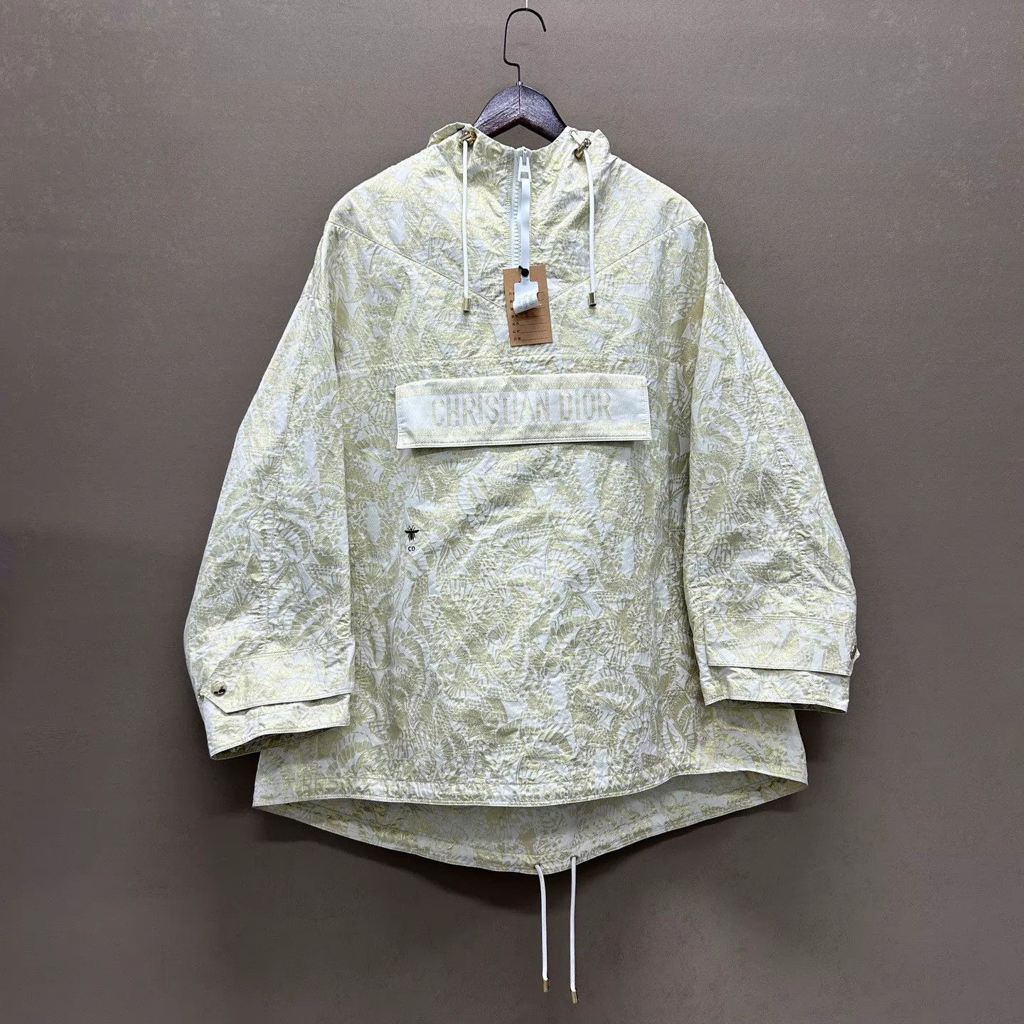 Dior DIOR 24 Gold Butterfly Floral Print Loose Zip Hooded S Jkt Size S / US 4 / IT 40 - 1 Thumbnail