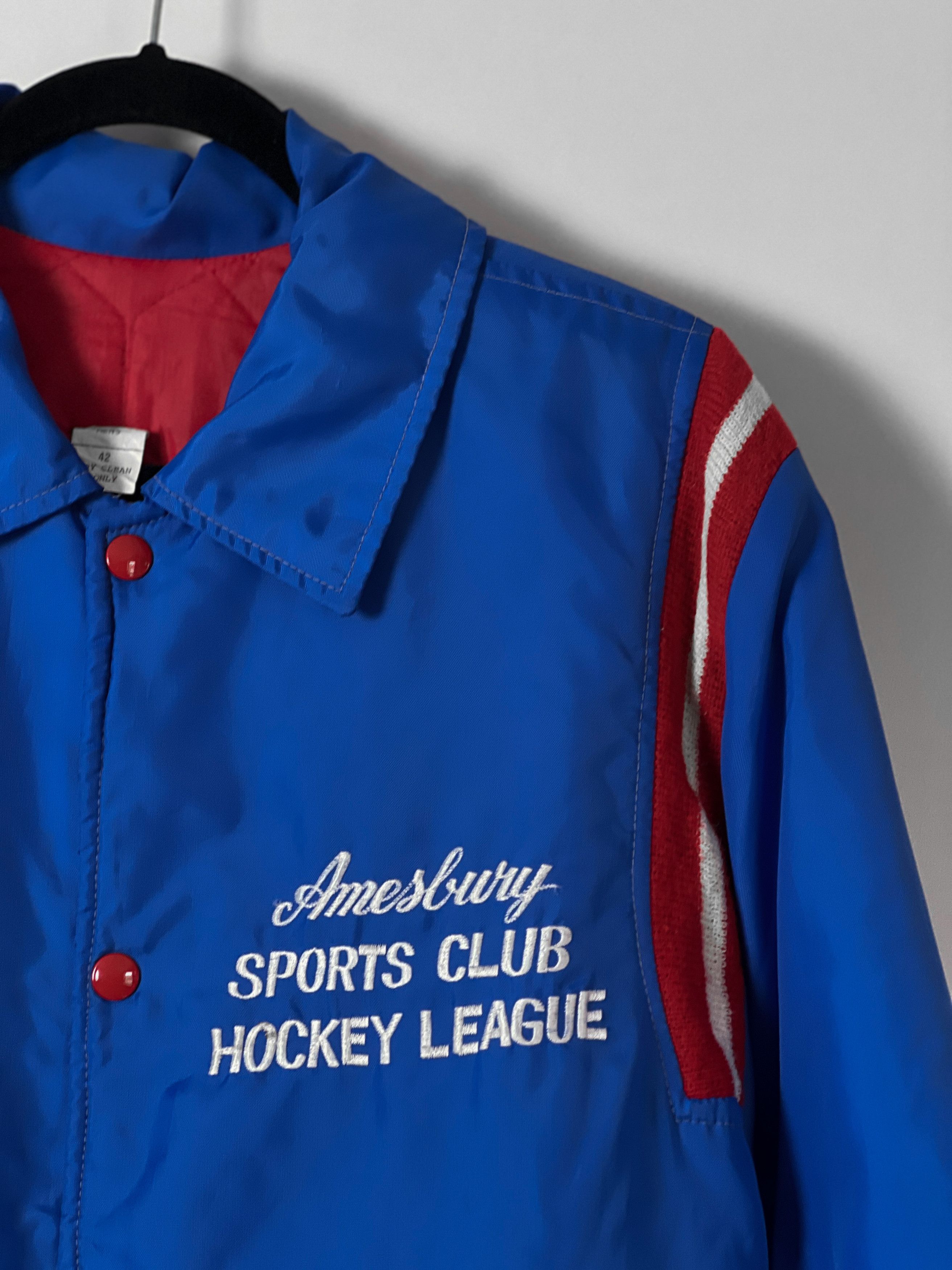 Vintage Amesbury Sports Club Hockey League Coach Jacket (70–80s) Size US L / EU 52-54 / 3 - 4 Thumbnail