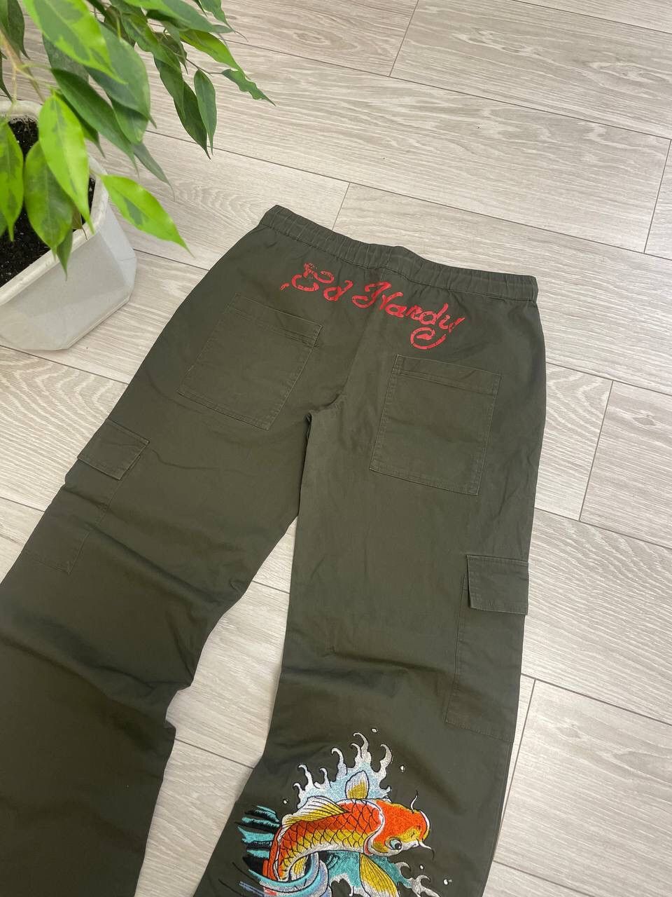 Ed Hardy × Japanese Brand Ed Hardy Urban Outfitters Cargo Printed Pants Y2K Size US 32 / EU 48 - 3 Thumbnail