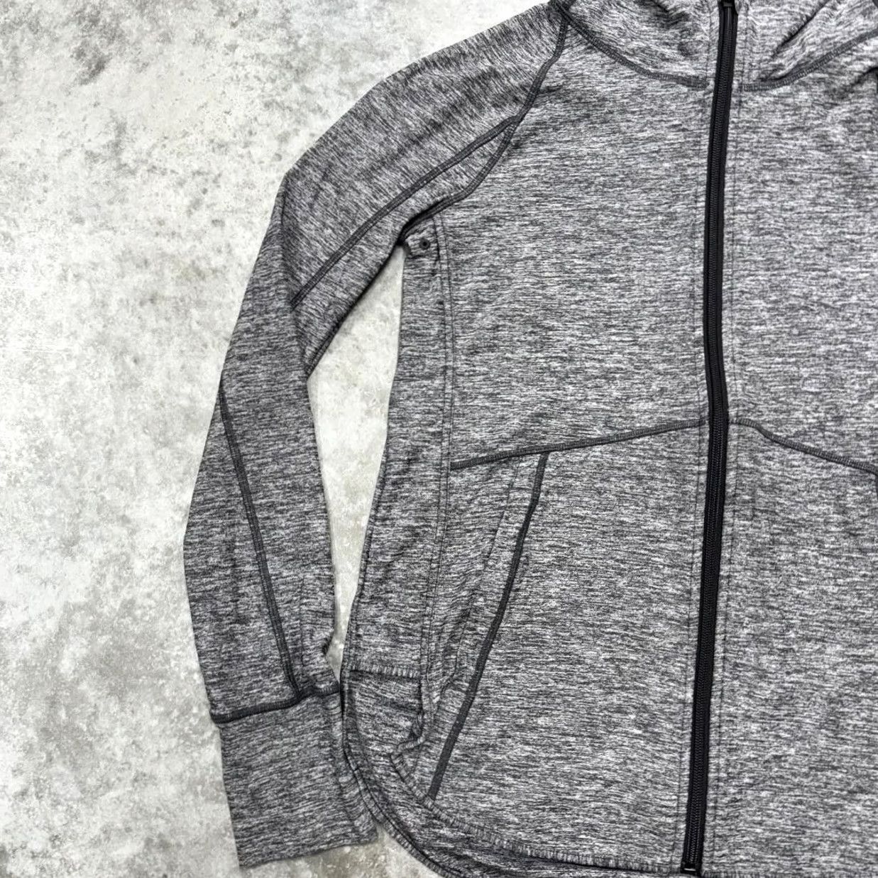 Athleta Athleta Jacket Womens XS Gray Hooded Full Zip Heathered Pockets Zip Size XS / US 0-2 / IT 36-38 - 2 Thumbnail