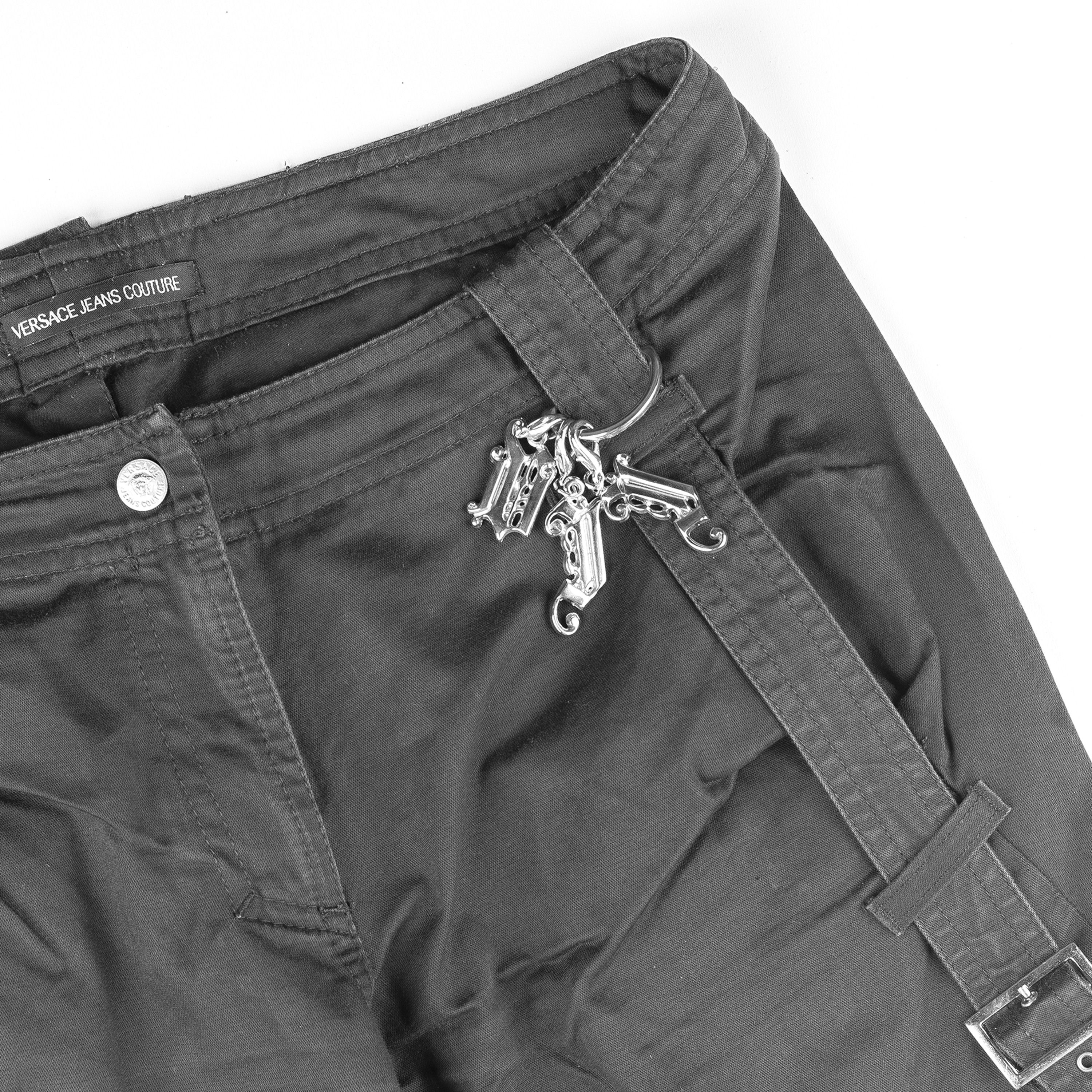 Versace Jeans Couture Versace Jeans Couture Black Capri Bondage Vintage Pants (XS) Size 27" / US 4 / IT 40 - 3 Thumbnail