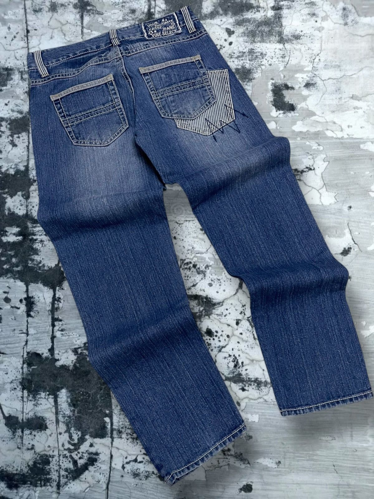 Japanese Brand Vintage 1990s Japan Designer Casse Jeans Patchwork Denim Size US 30 / EU 46 - 10 Thumbnail