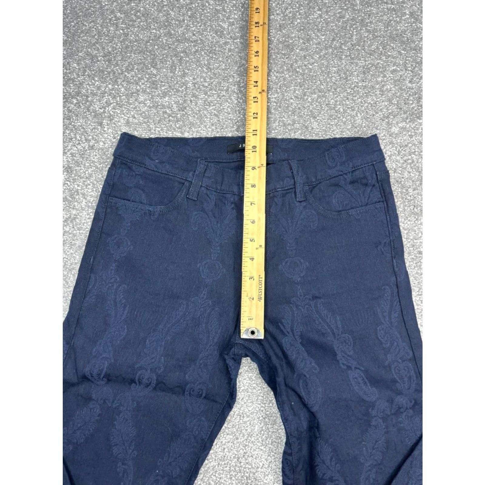 J Brand J Brand Jeans Women's 29 Blue Denim Floral 5-Pocket Skinny Mid Rise Cotton Denim 30x29 Modern Classic Size 29" - 5 Thumbnail