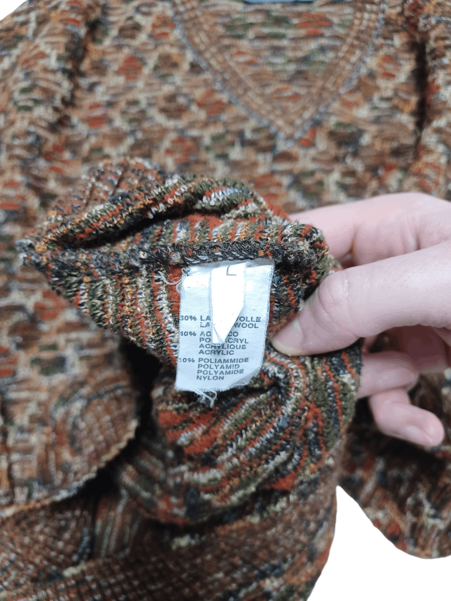 Other VINTAGE MADE IN ITALY WOOL COOGI STYLE SUSPENSE SWEATER Size US L / EU 52-54 / 3 - 3 Thumbnail