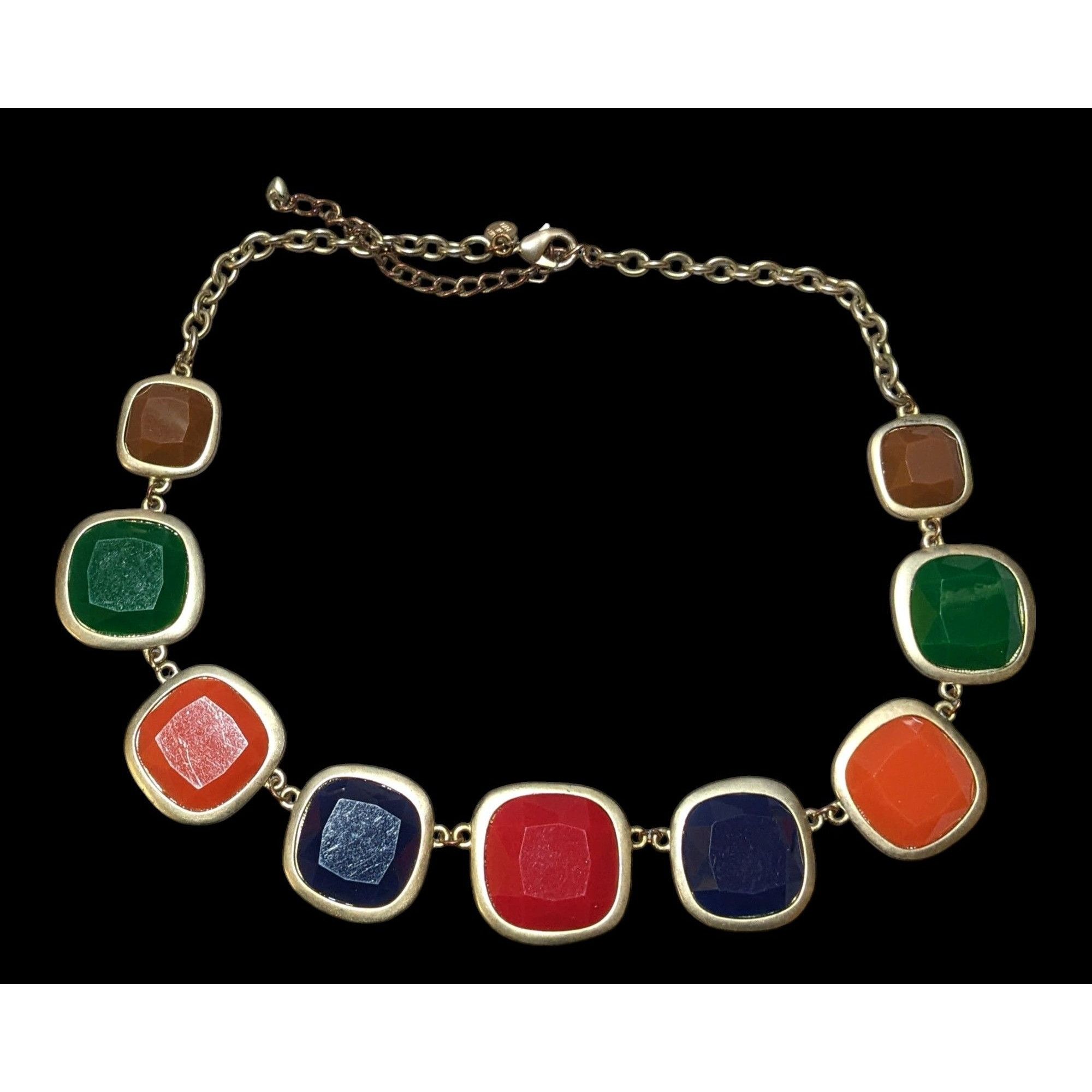 Other Retro Rainbow Chunky Gemmed Statement Necklace Size ONE SIZE - 1 Thumbnail