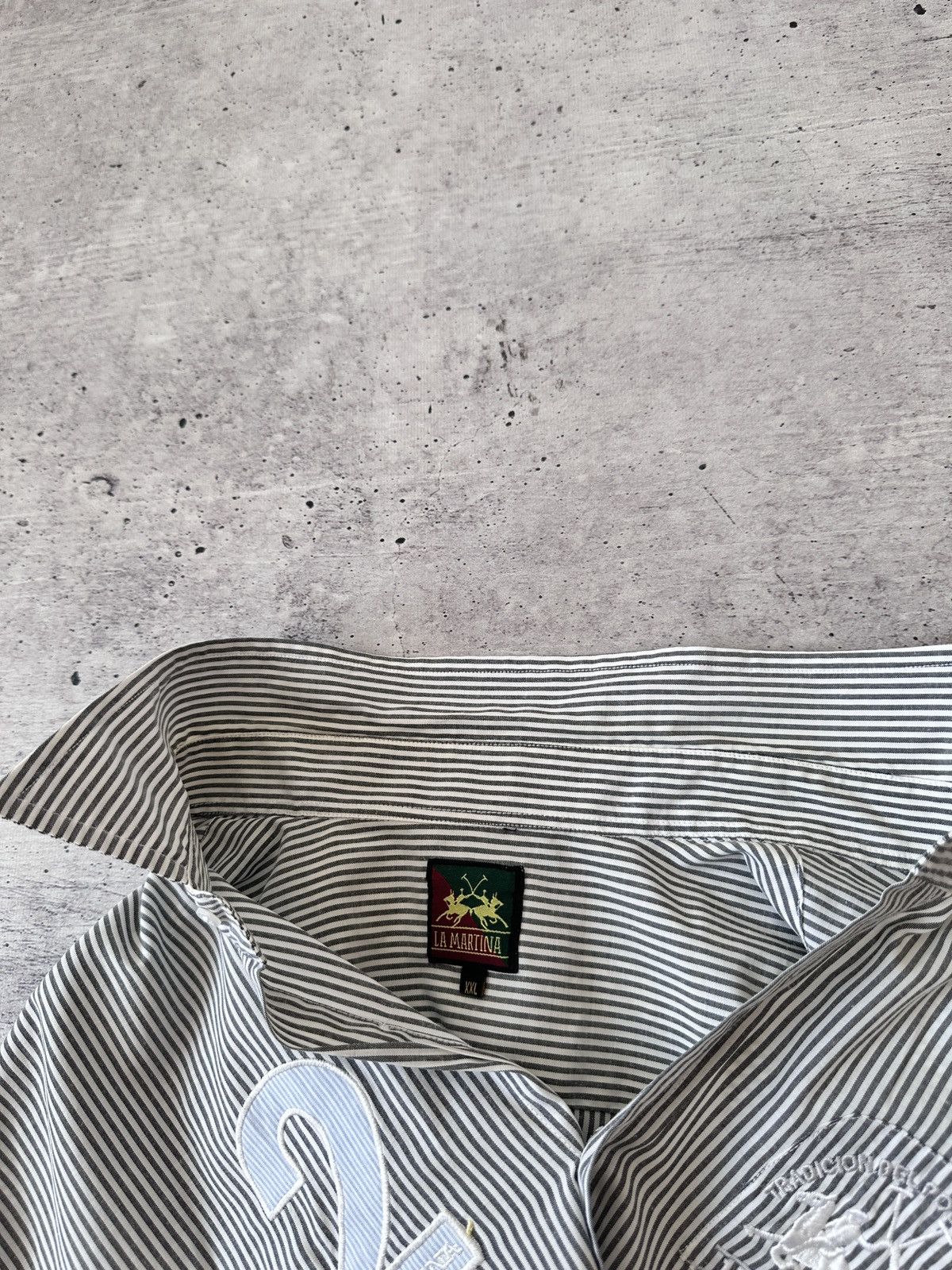 La Martina La Martina Buenos Aires Polo Shirt XXL Striped Multi Patch Size US M / EU 48-50 / 2 - 14 Thumbnail
