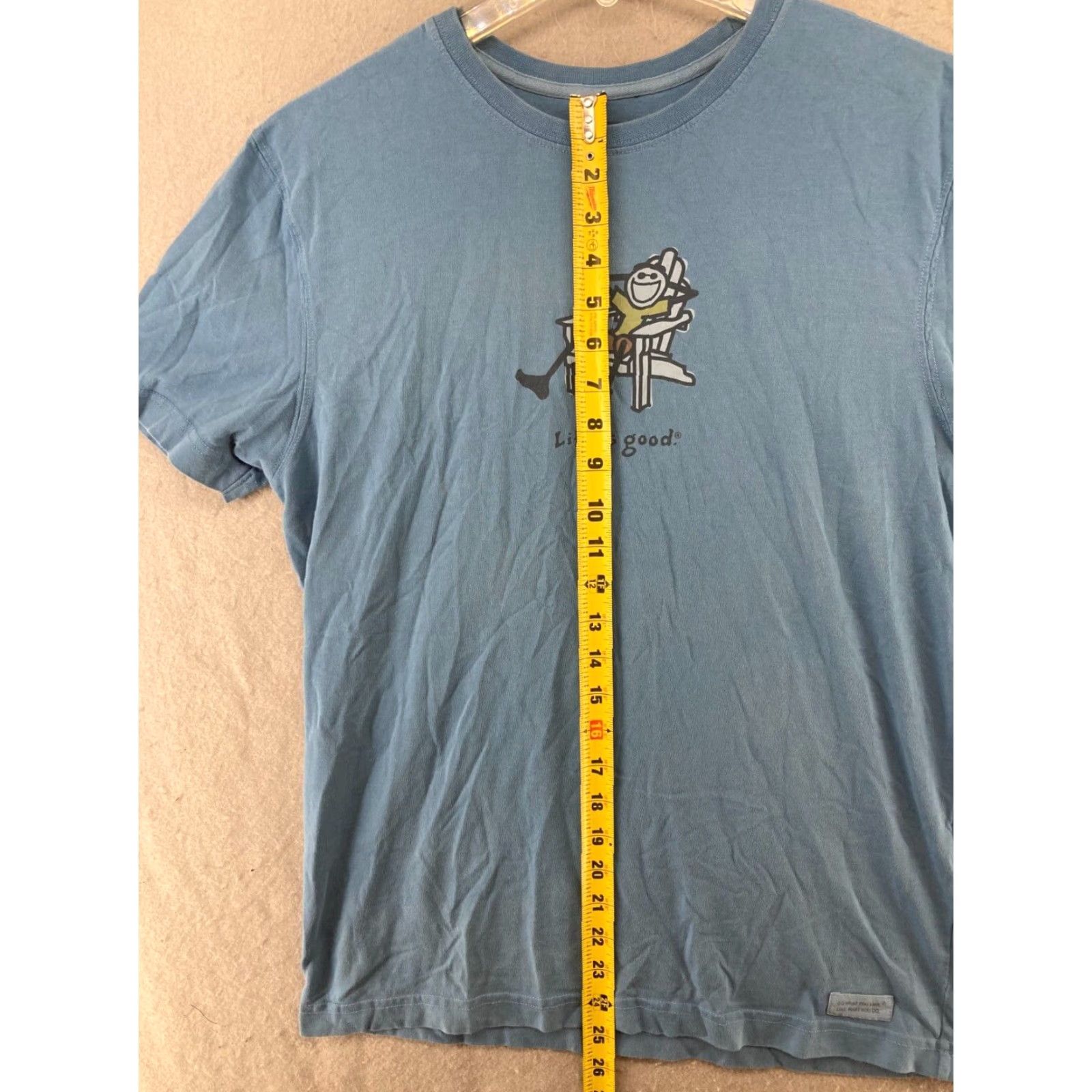 Life is Good Life Is Good Graphic Print T-Shirt Small Blue Classic Fit Beach Outdoor Mens Size US S / EU 44-46 / 1 - 3 Thumbnail