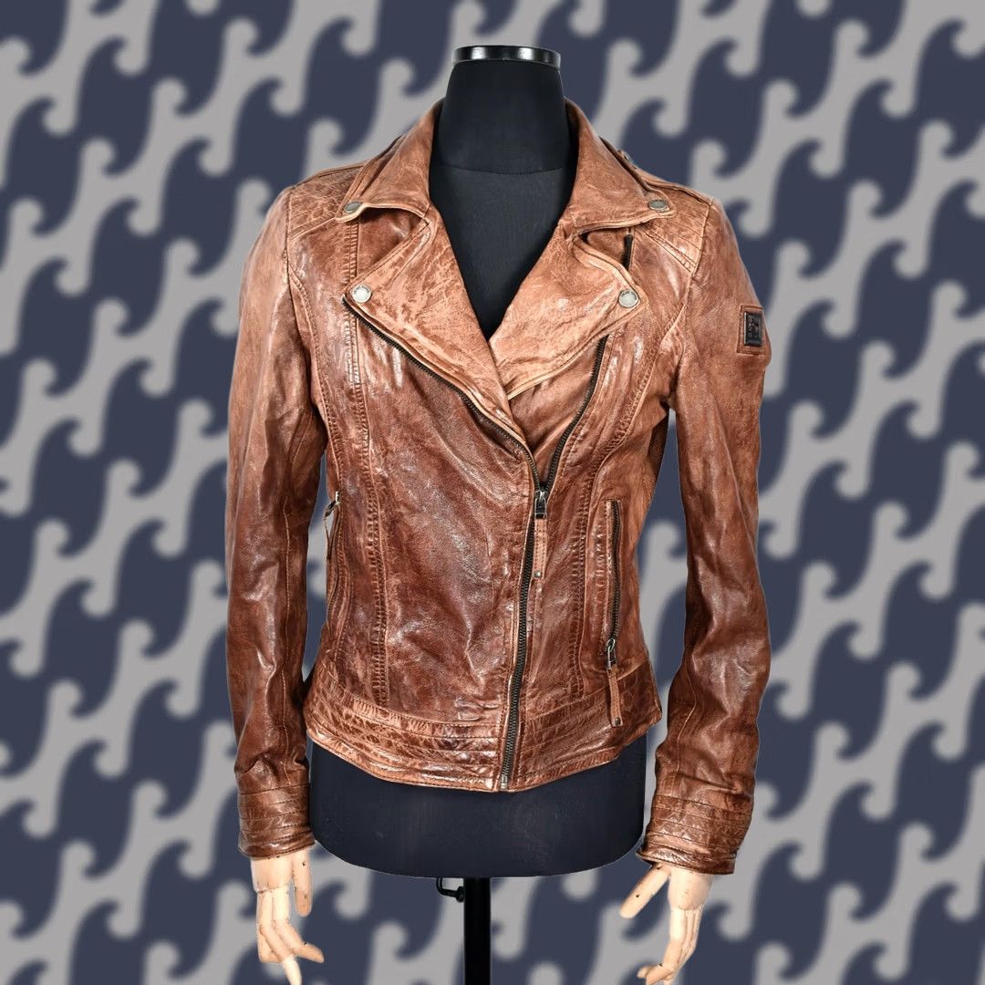 Vintage Freaky Nation Leather Brown Biker Jacket Women's M Jacket Size M / US 6-8 / IT 42-44 - 1 Thumbnail