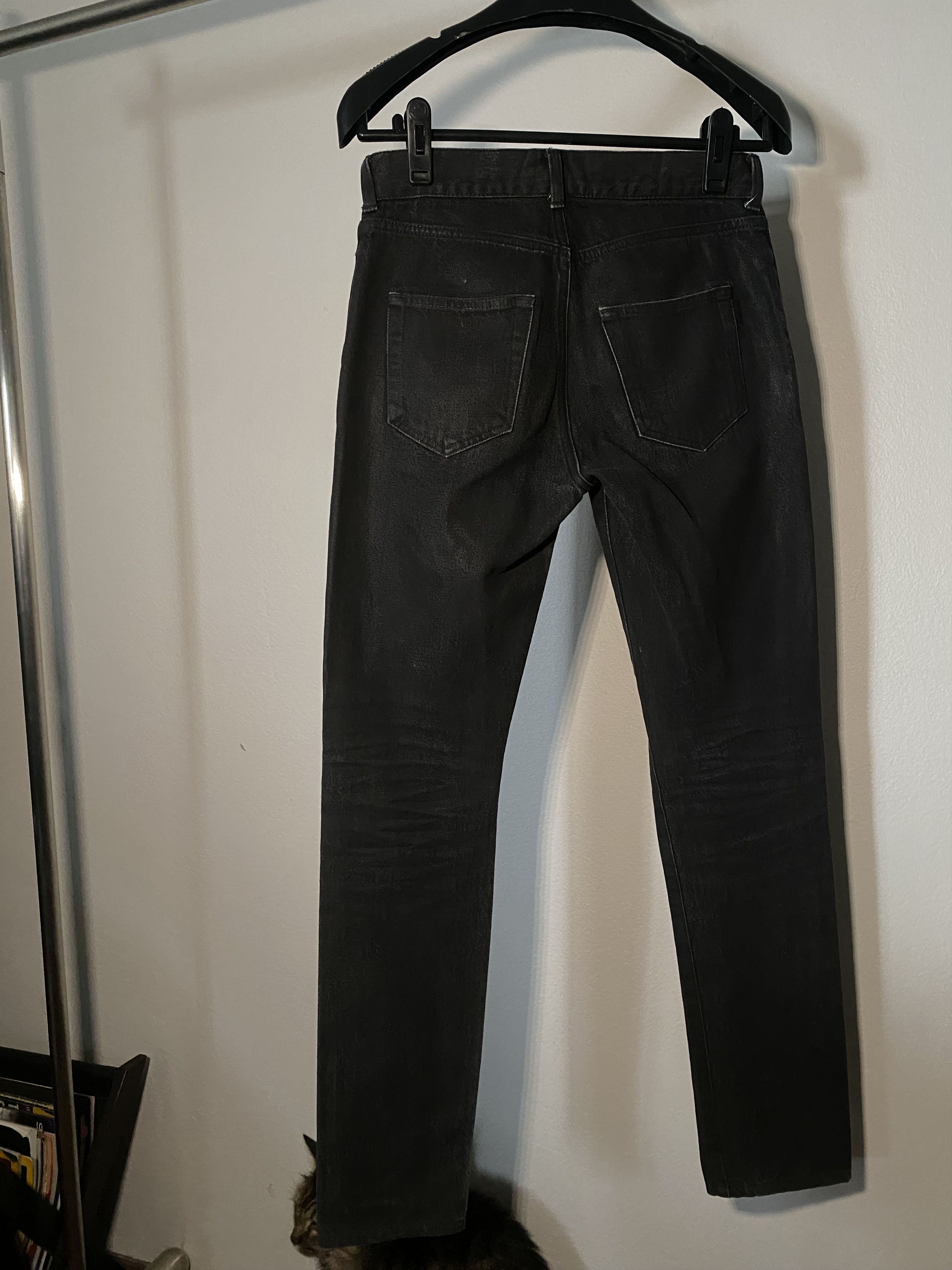 D02 black waxed denim, view 5