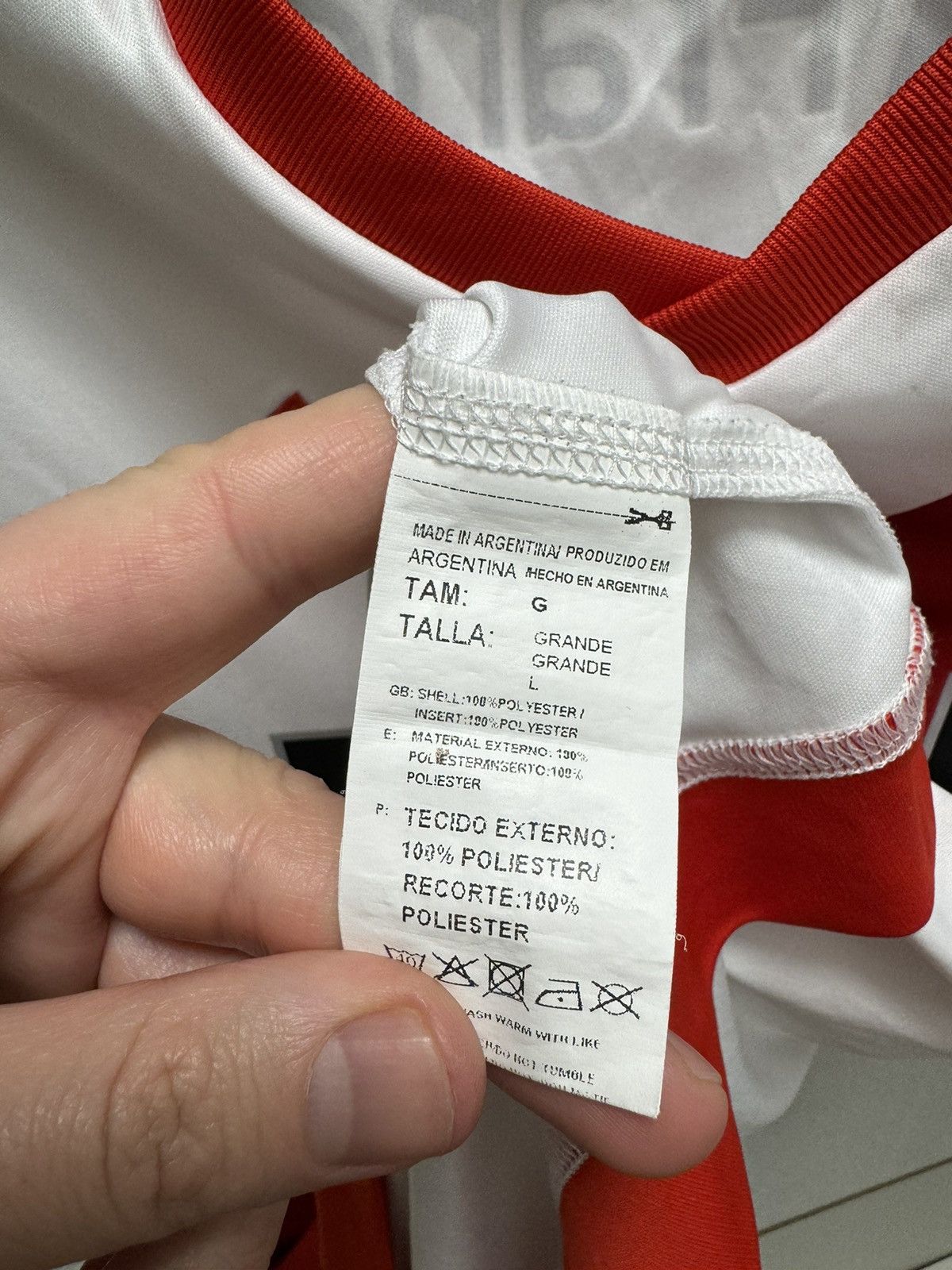 Adidas River plate Argentina adidas soccer jersey 2016/17 L sz Size US L / EU 52-54 / 3 - 9 Thumbnail