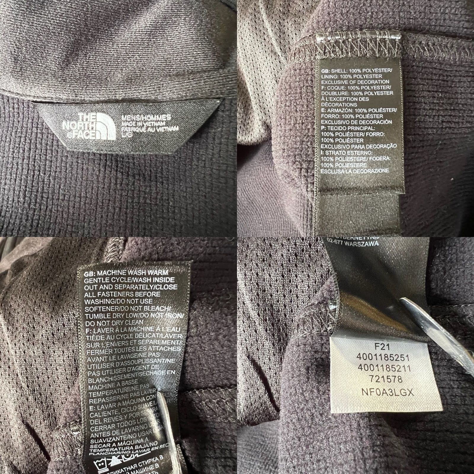 The North Face The North Face Jacket Mens L Black Windwall Full Zip Hiking Size US L / EU 52-54 / 3 - 9 Thumbnail