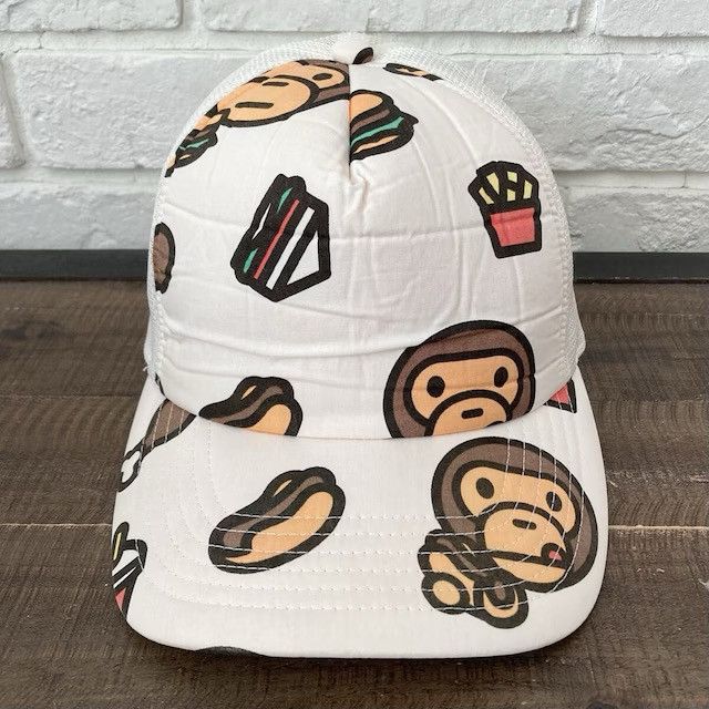 Bape 🔥Vintage🔥 BAPE MILO LOGO trucker hat cap a bathing ape NIGO Size ONE SIZE - 1 Thumbnail