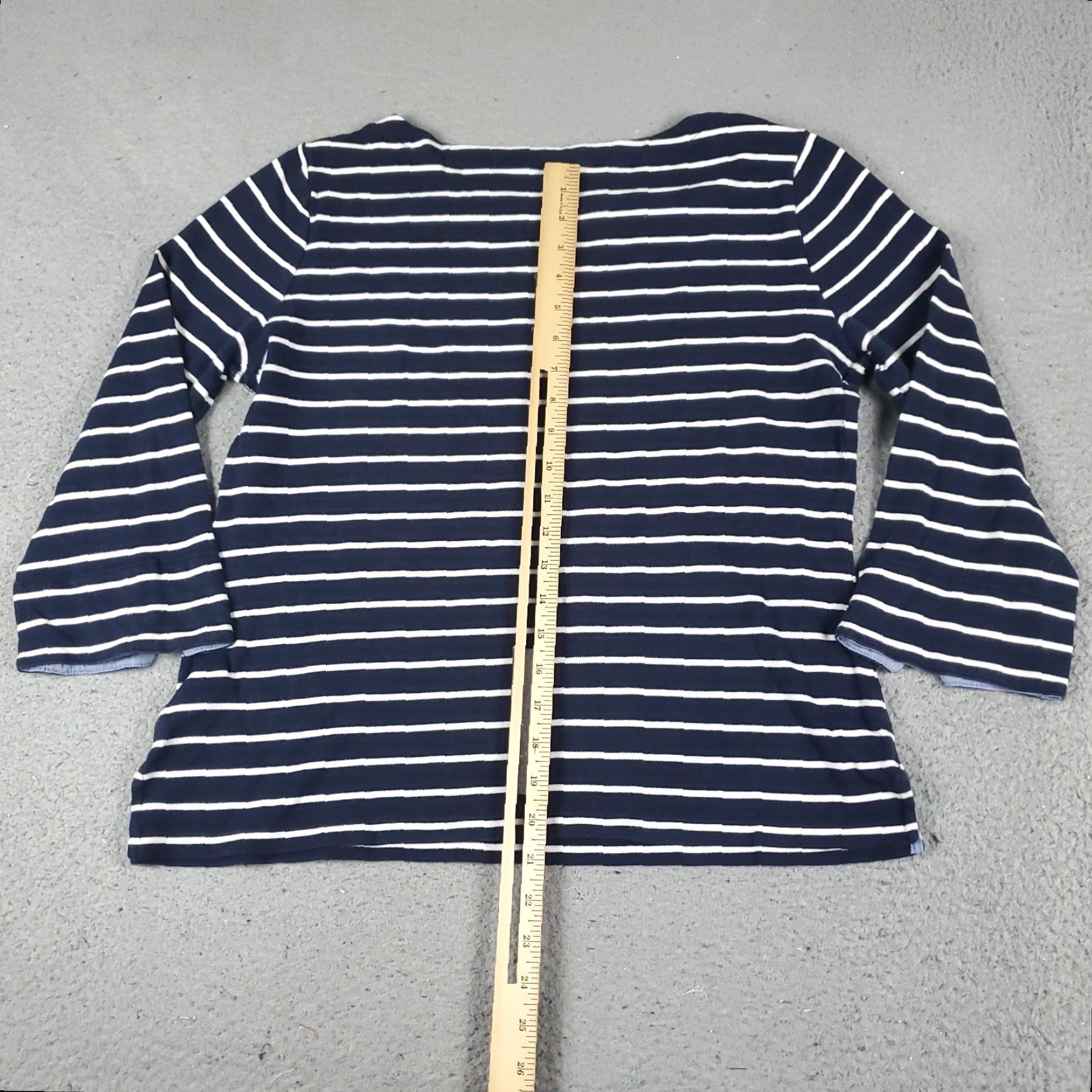 Nautica VINTAGE Nautica T-Shirt Women Large Blue White Striped Casual Long Sleeve Shirts American 90s Womens Size L / US 10 / IT 46 - 5 Thumbnail