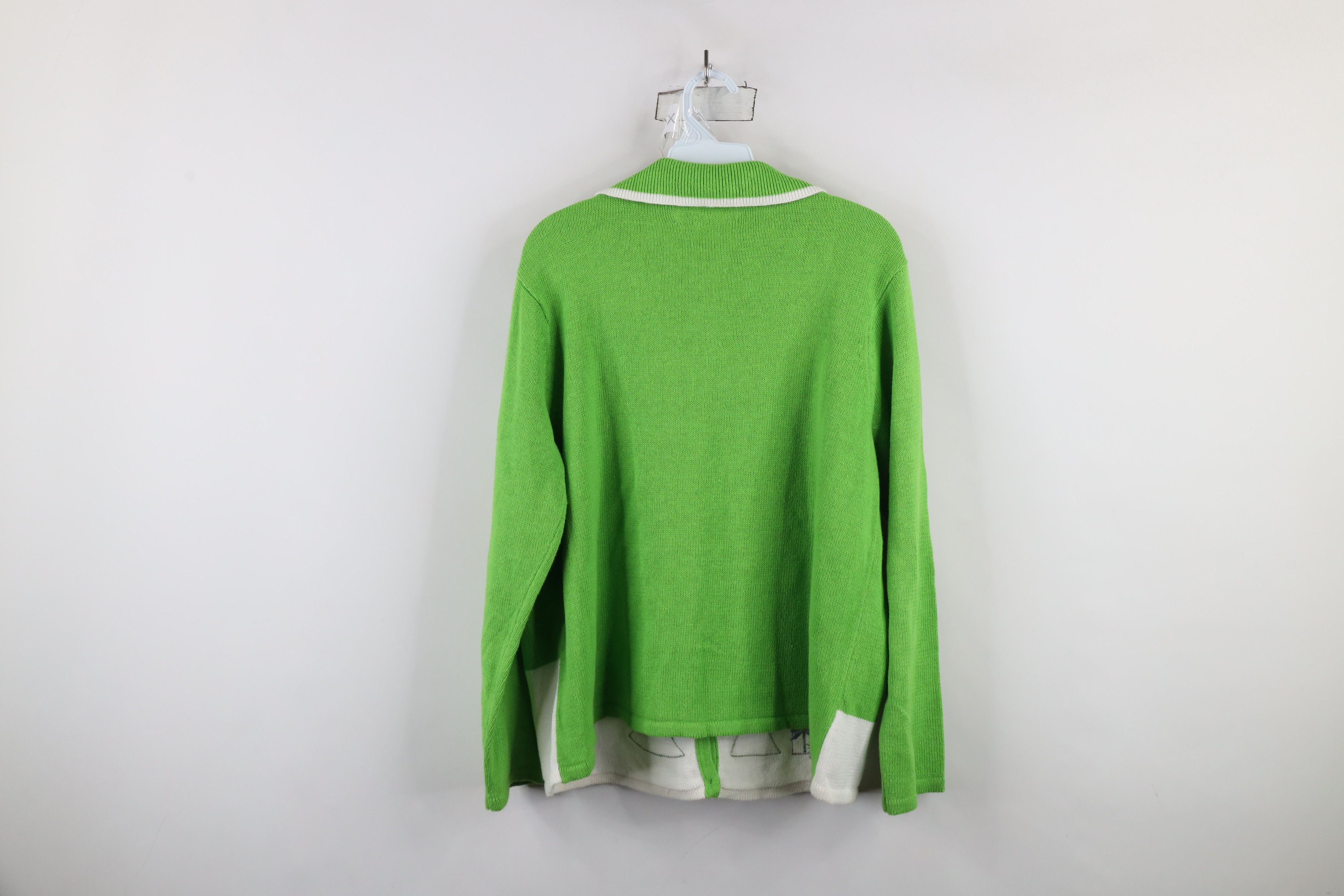Vintage Vintage 90s Streetwear Town Winter Knit Cardigan Sweater Size L / US 10 / IT 46 - 10 Thumbnail