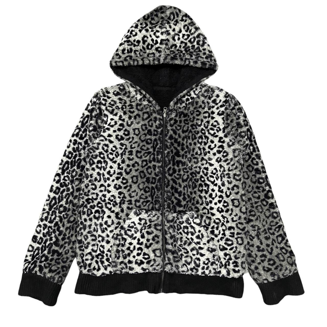 Japanese Brand Vintage Sorridere Leopard Reversible Hooded Jacket Size US L / EU 52-54 / 3 - 3 Thumbnail