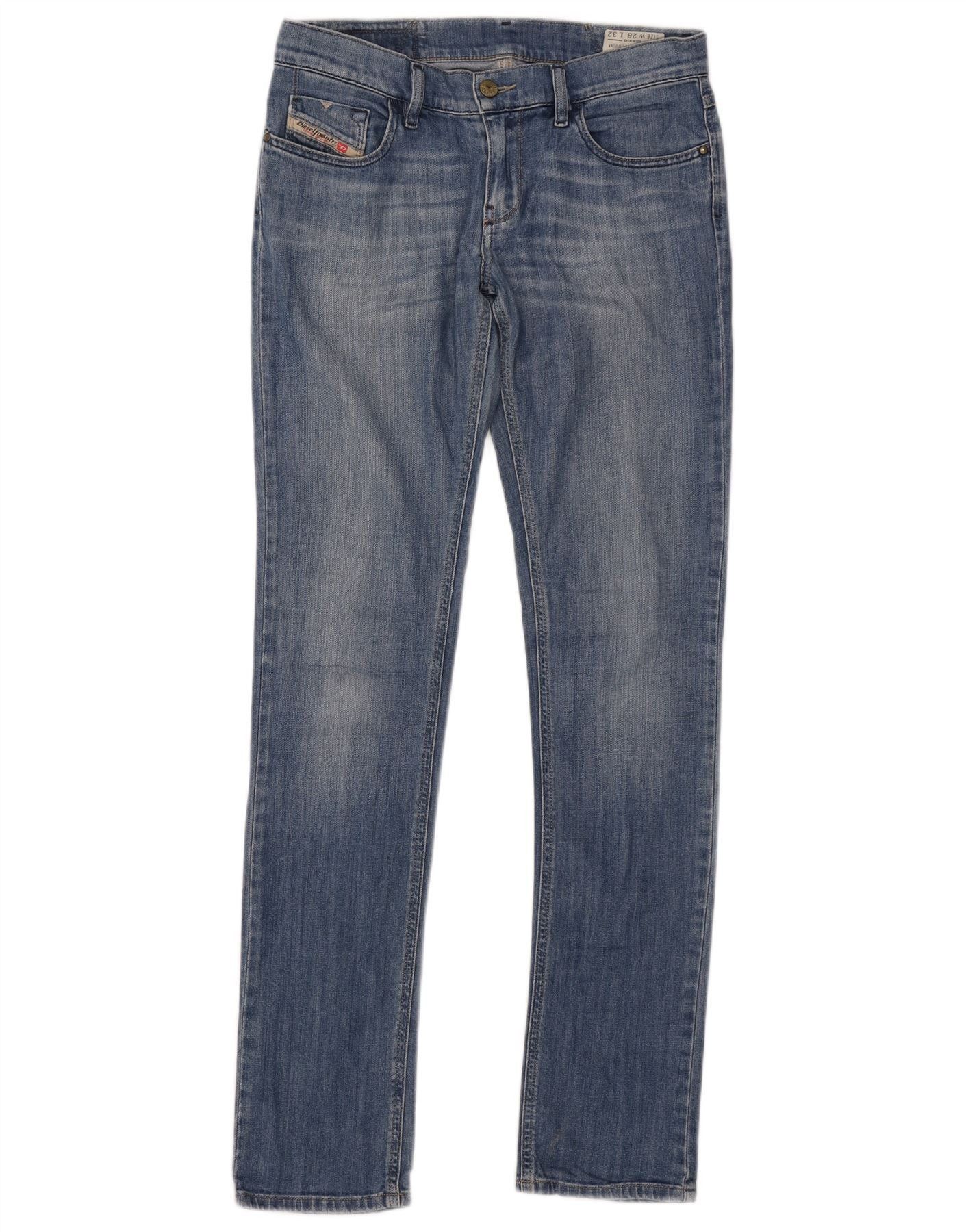 Diesel Womens Livy Super Slim Straight Jeans W28 L32 Blue Cotton Size 42" / US 20 - 1 Thumbnail