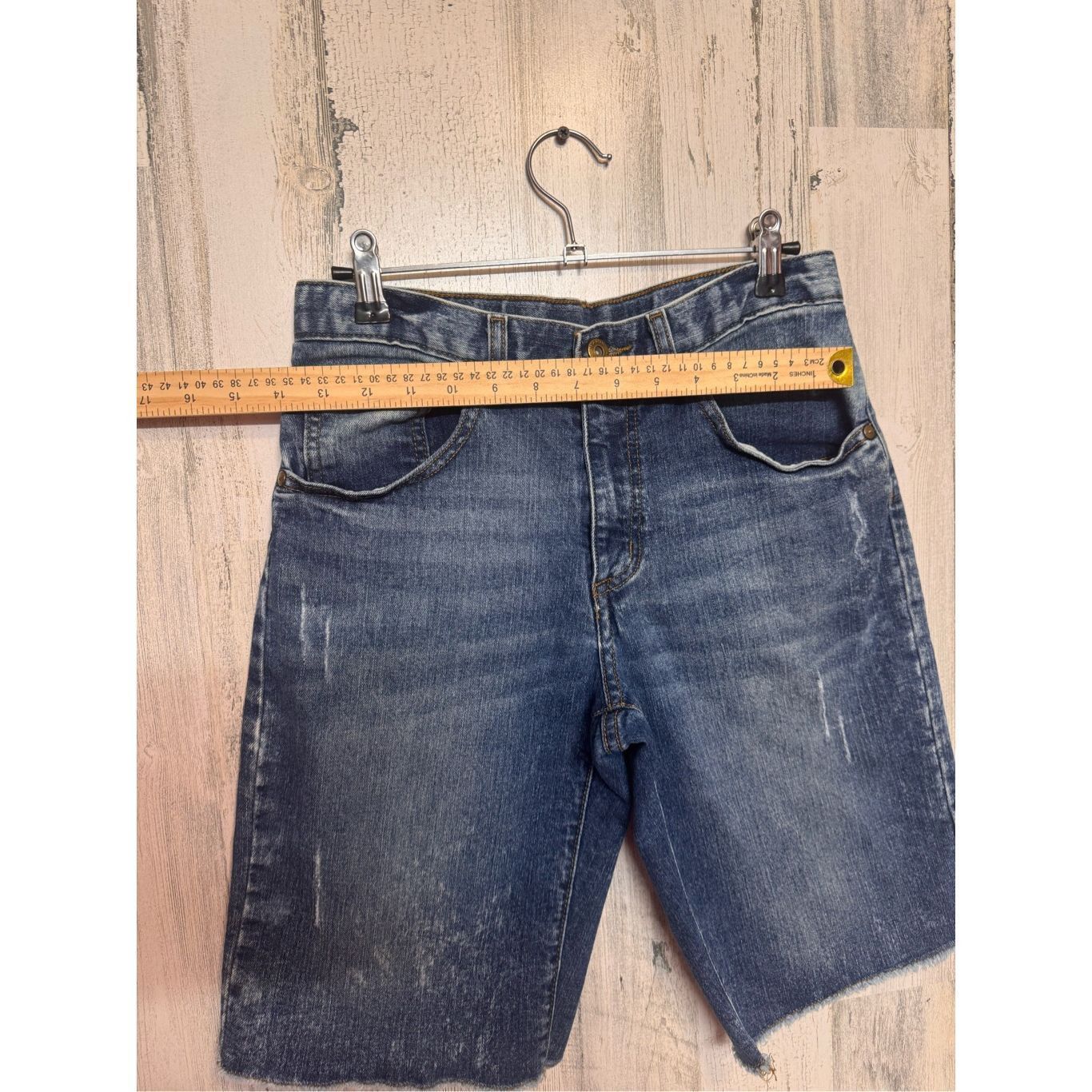 Lee Women’s Distressed Denim Cut-Off Jean Shorts Size 32 Blue Vi Size 32" / US 10 / IT 46 - 5 Thumbnail