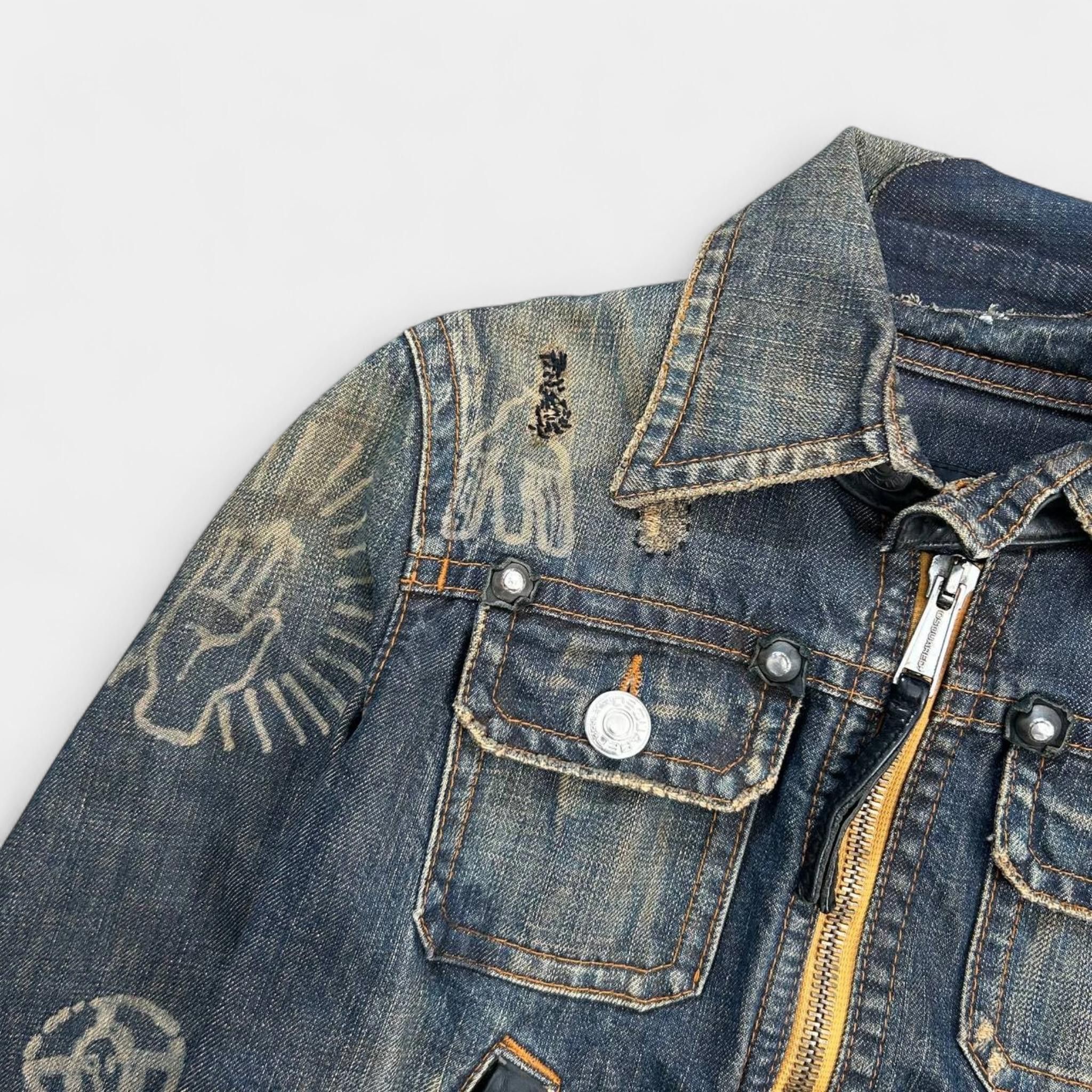 Dsquared2 Dsquared2 FW2005 Runway Jesus Lord Cowboy Denim Jacket Size US S / EU 44-46 / 1 - 3 Thumbnail