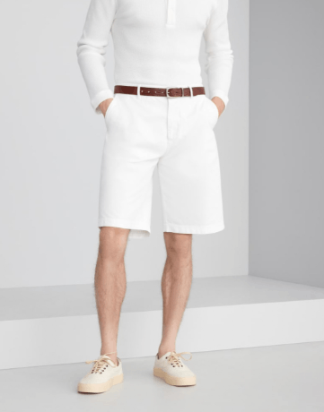 Brunello Cucinelli Dyed Bermuda Shorts in White Size US 32 / EU 48 - 1 Preview