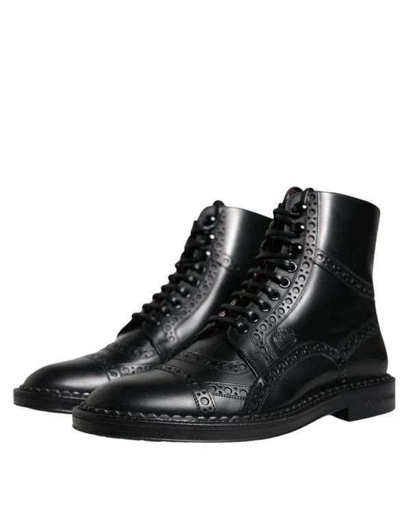 Dolce & Gabbana o1y0125 Logo Ankle Boots in Black Size US 6 / EU 39 - 6 Thumbnail