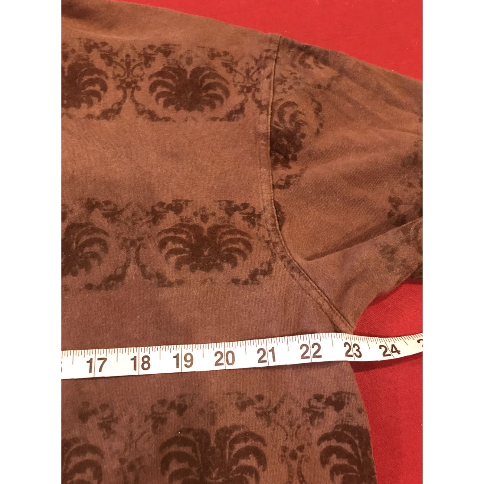 Pelle Pelle Pelle Pelle Polo Shirt Embossed Spell Out Velvet 3 Button Short Sleeve XL Men Brown with Pink & White Embroidery Size US XL / EU 56 / 4 - 6 Thumbnail