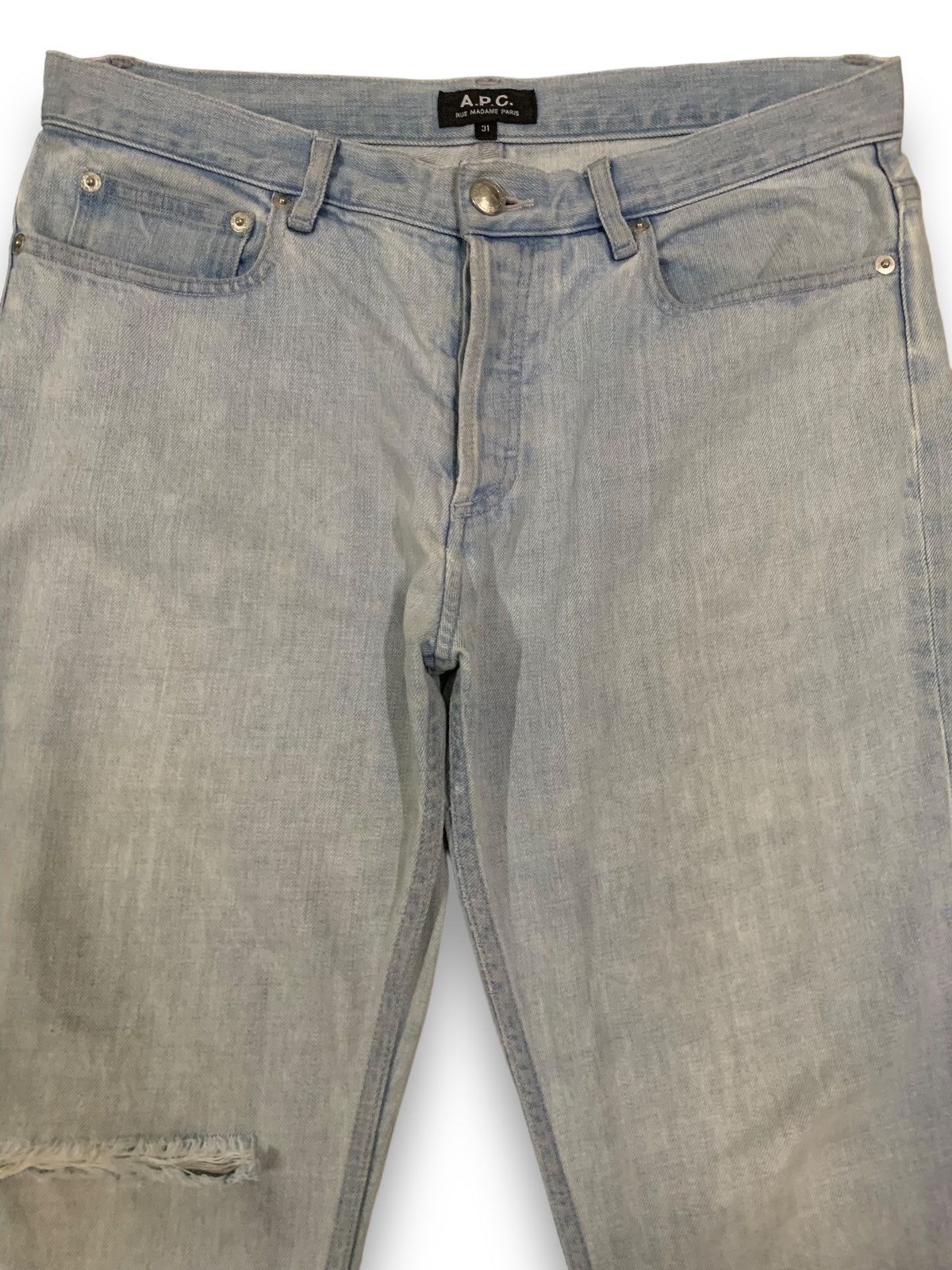 A.P.C. Vintage A.P.C. Rue Madame Paris Distressed Grunge Jeans Size US 32 / EU 48 - 3 Thumbnail