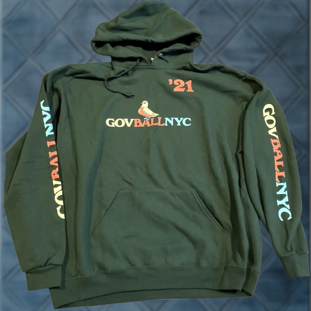 Bally Gov Ball NYC 2021 - Billie Eilish/Post Malone XL Hoodie - Green Fleece Size US XL / EU 56 / 4 - 1 Thumbnail