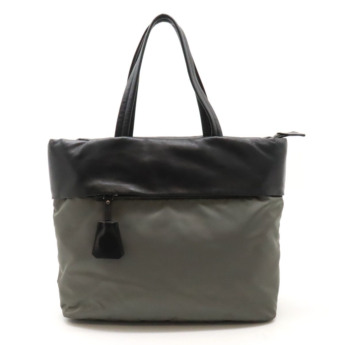 Prada Prada Prada Nylon/Nappa Leather Tote Bag 1BG047 Canvas Tote Bag 1BG047 in Very Good Condition Size ONE SIZE - 1 Thumbnail