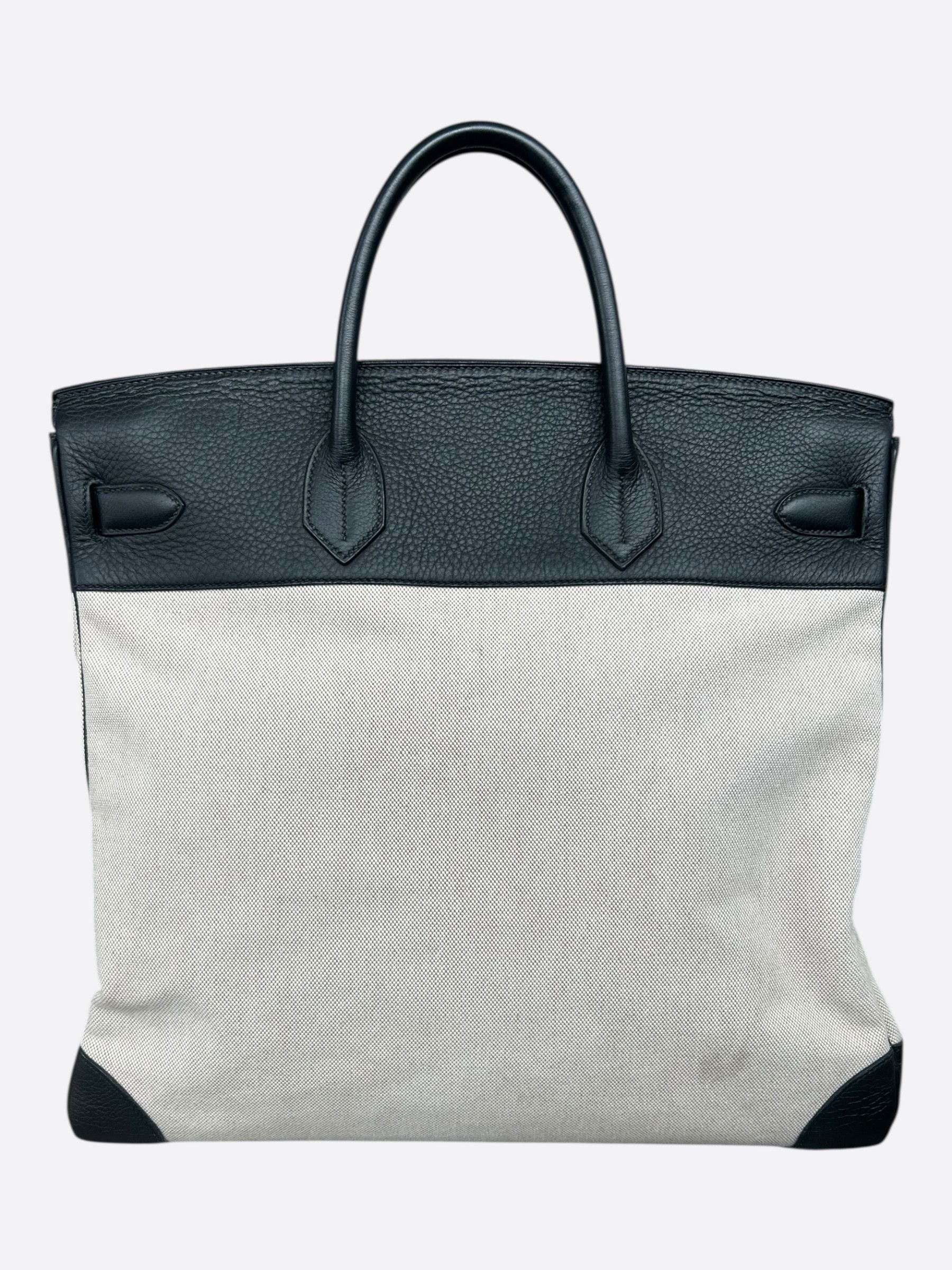 Hermes Hermes Black Togo & Canvas HAC Birkin 40 Size ONE SIZE - 3 Thumbnail