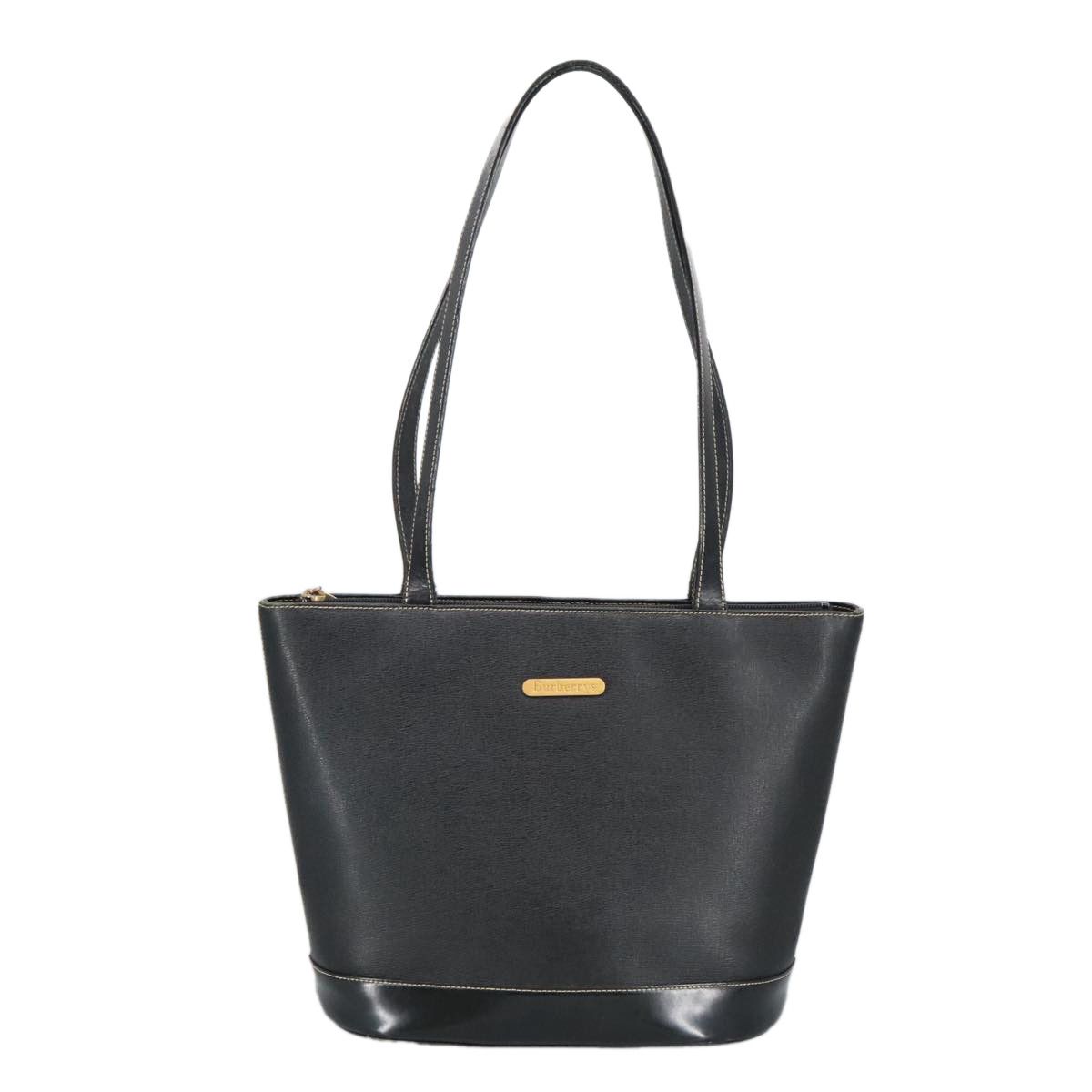 Burberry Black Leather Tote Bag (Pre-Owned) Size ONE SIZE - 1 Thumbnail