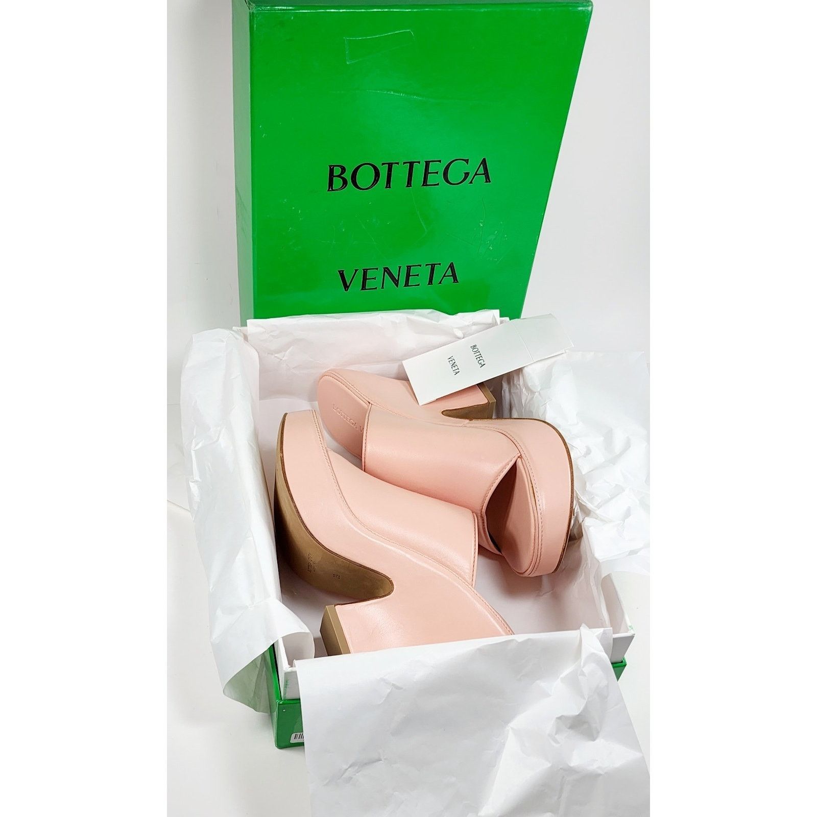 Bottega Veneta BOTTEGA VENETA Leather Mule US9 UK6 EU39 Pink Made in Italy Size US 9 / IT 39 - 1 Thumbnail